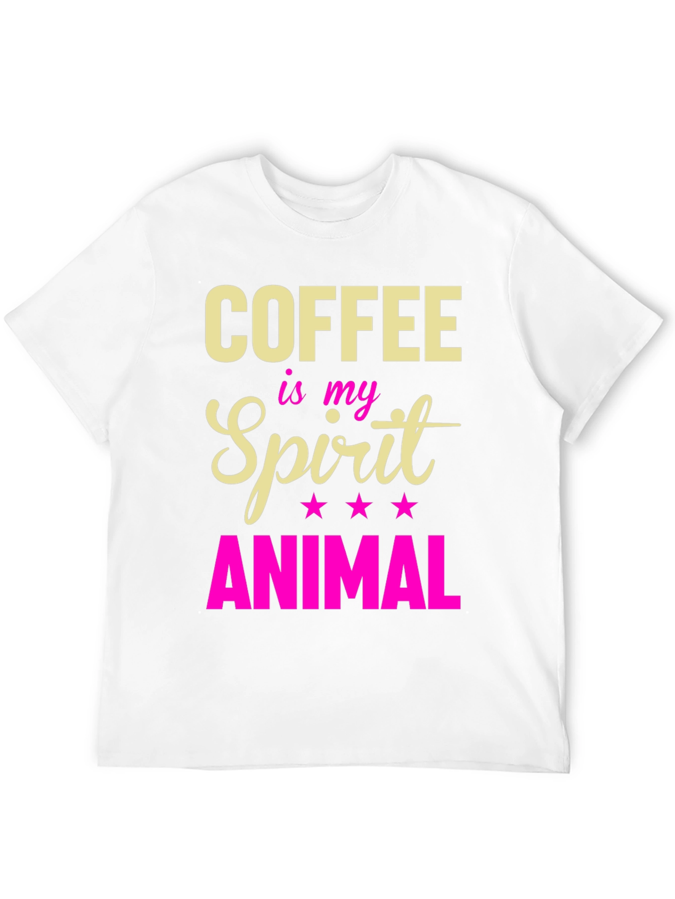 Coffee is My Spirit Animal Graphic Tee - Black