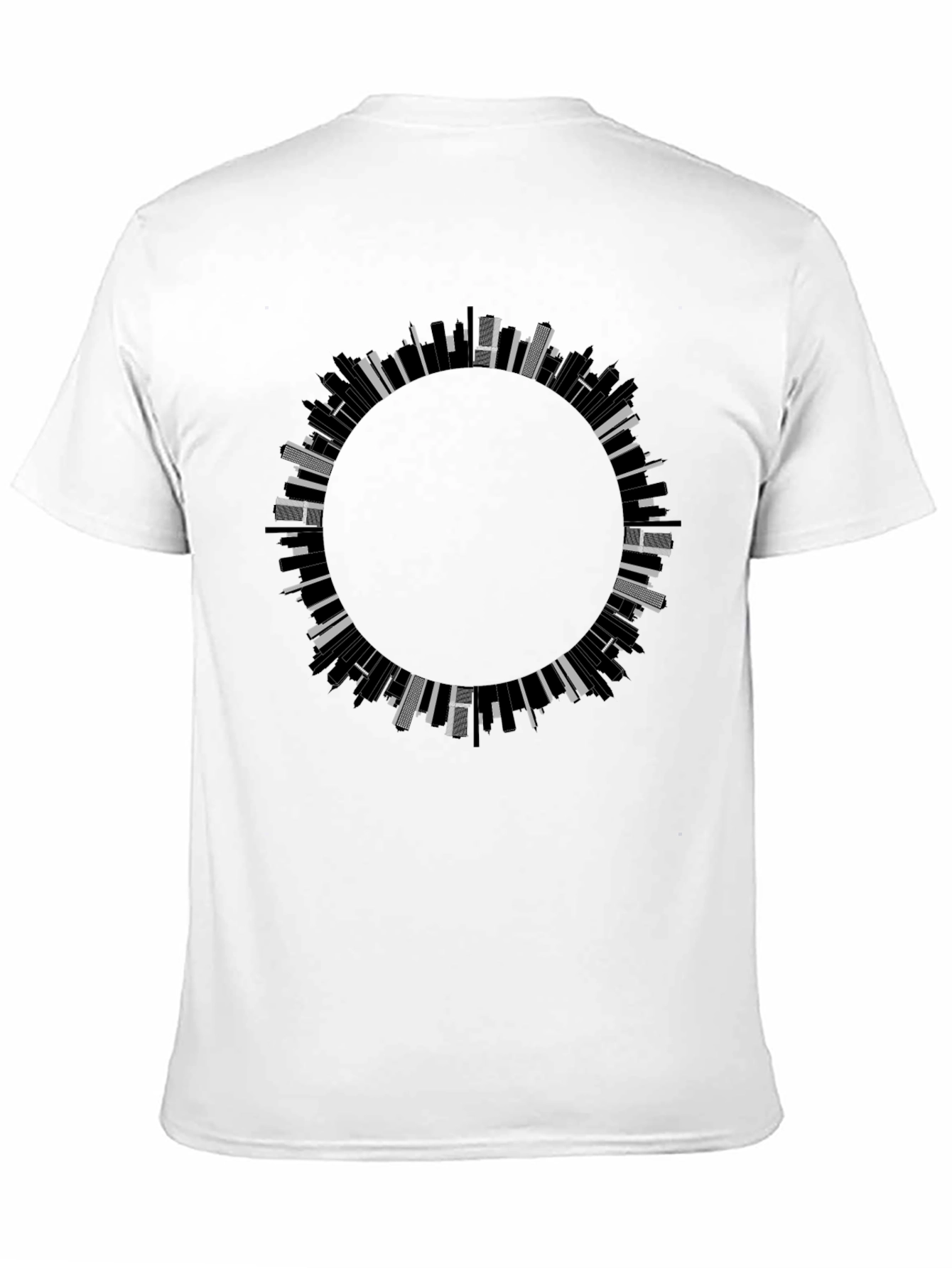 Abstract Cityscape Circle Graphic Tee