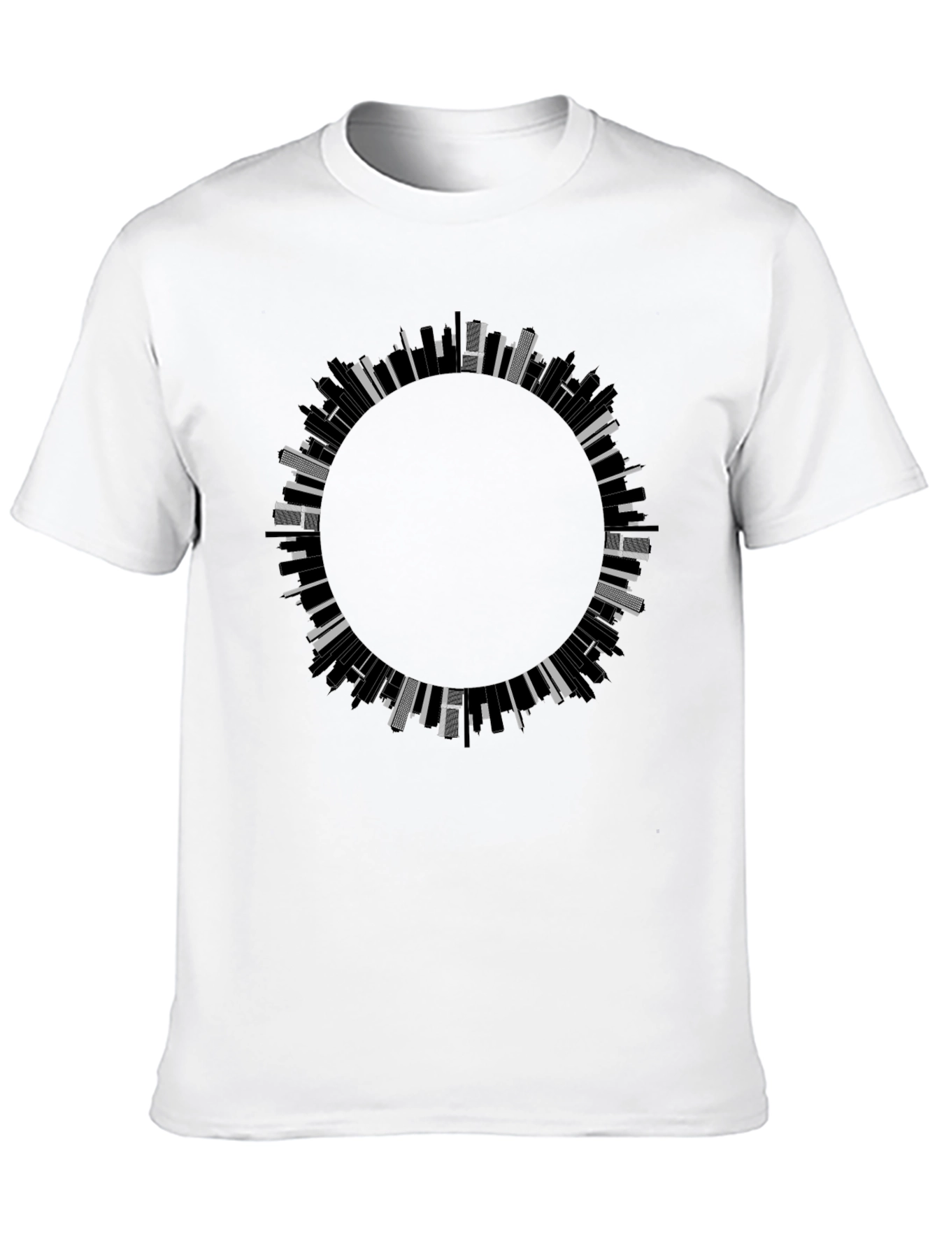 Abstract Cityscape Circle Graphic Tee