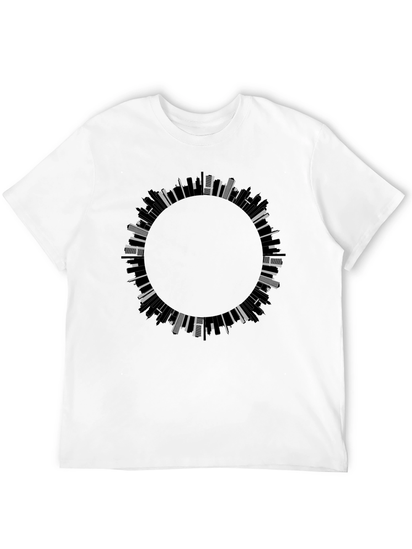 Abstract Cityscape Circle Graphic Tee