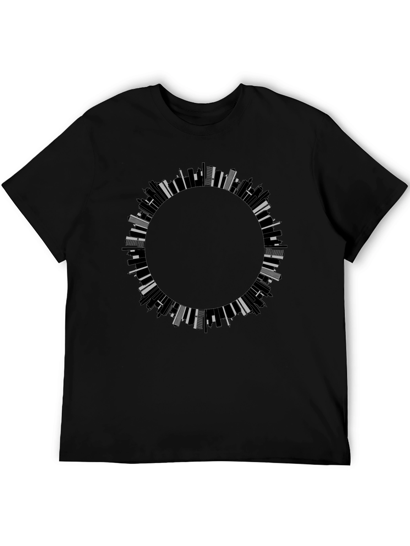 Abstract Cityscape Circle Graphic Tee