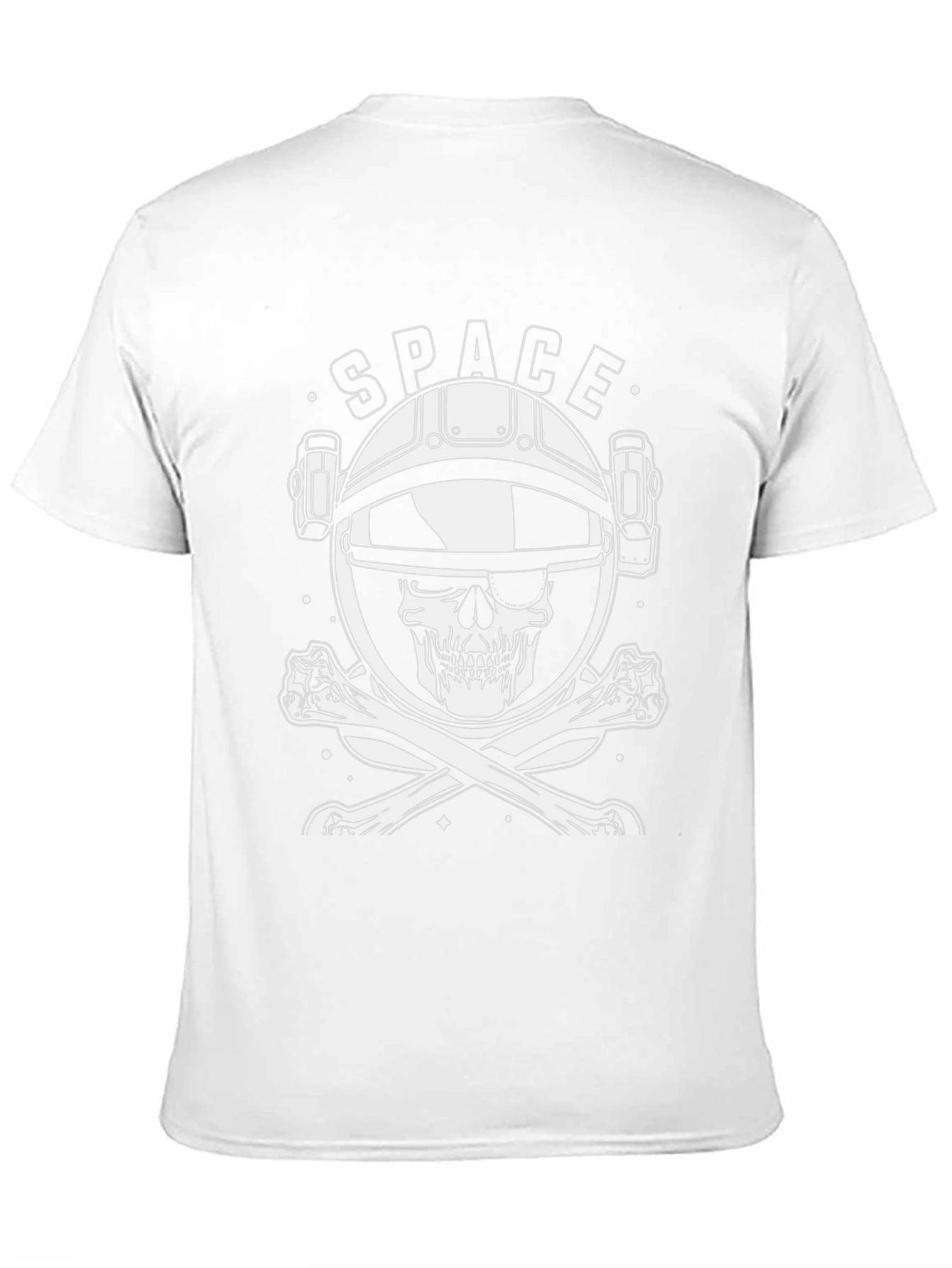 Space Skull Black T-Shirt - Astronaut Pirate Style