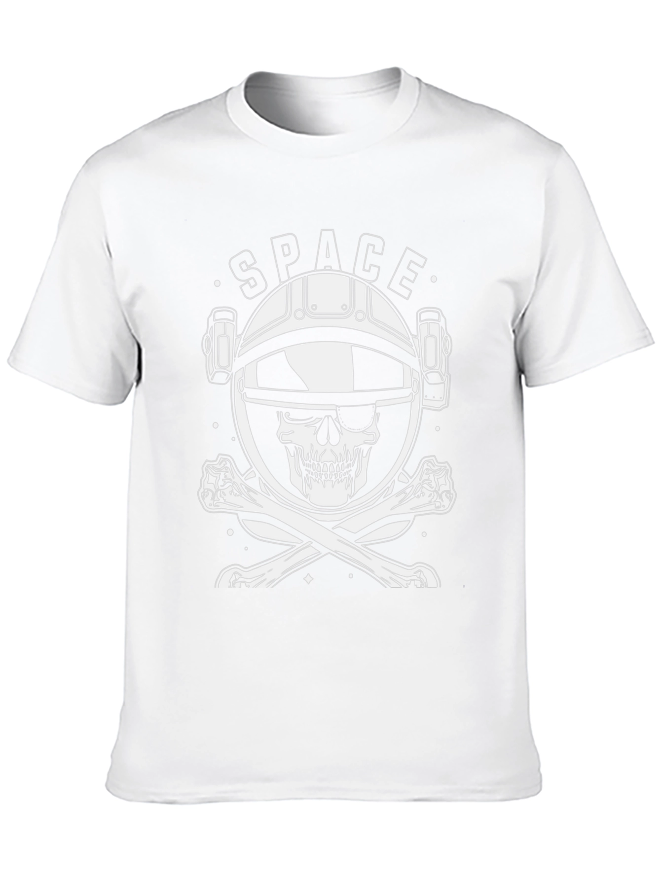 Space Skull Black T-Shirt - Astronaut Pirate Style