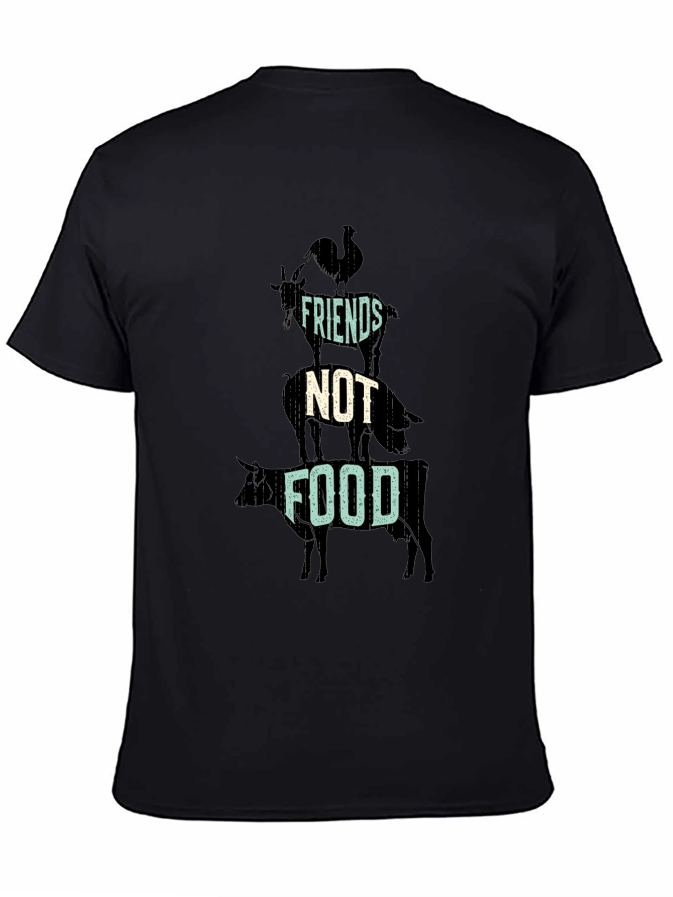 Friends Not Food T-Shirt - Vegan Animal Lover Tee
