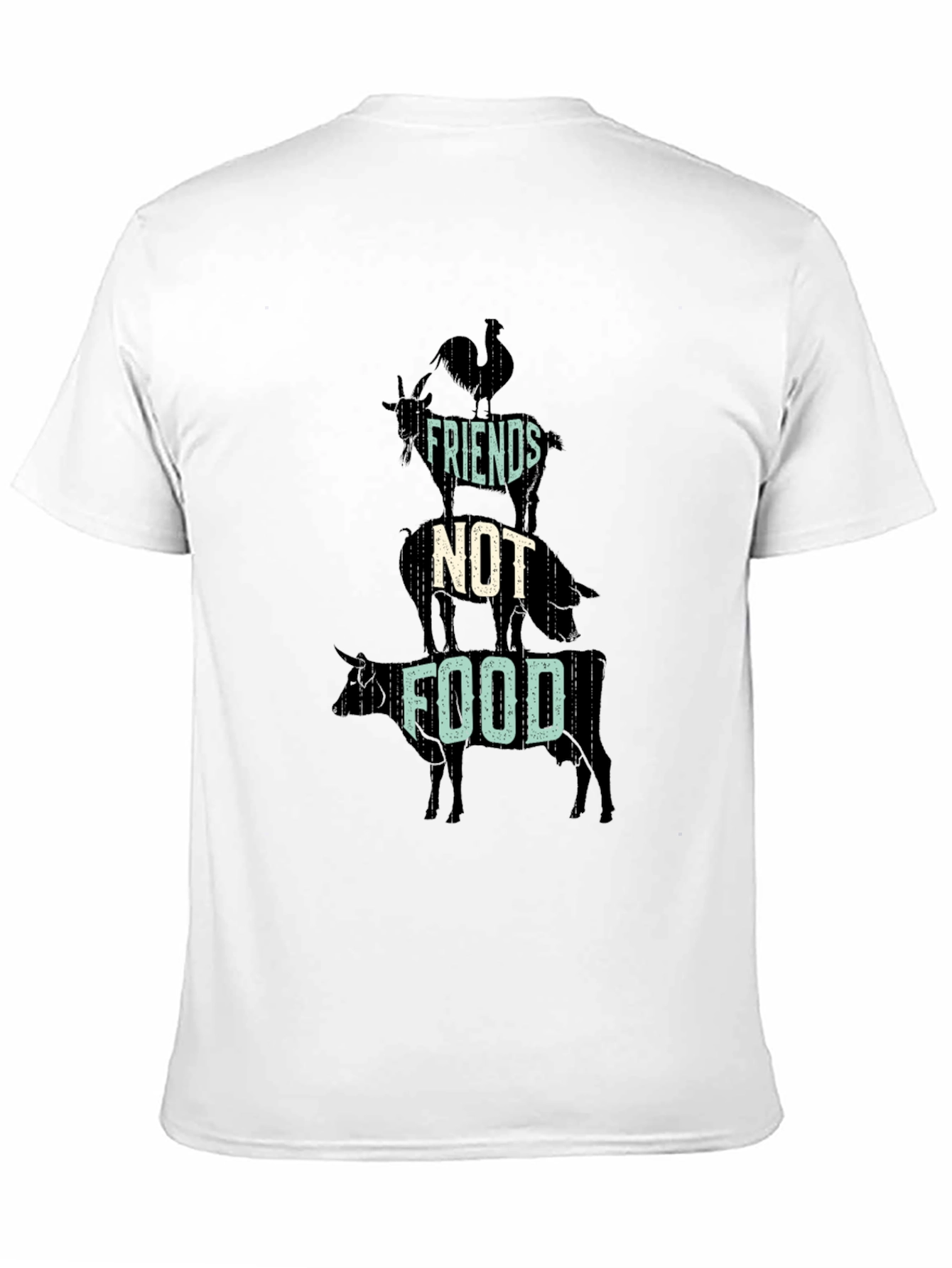 Friends Not Food T-Shirt - Vegan Animal Lover Tee