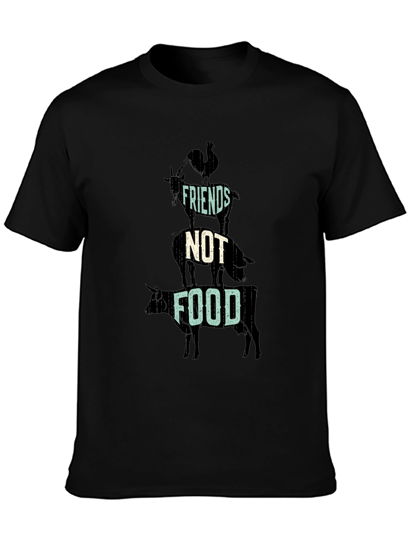 Friends Not Food T-Shirt - Vegan Animal Lover Tee