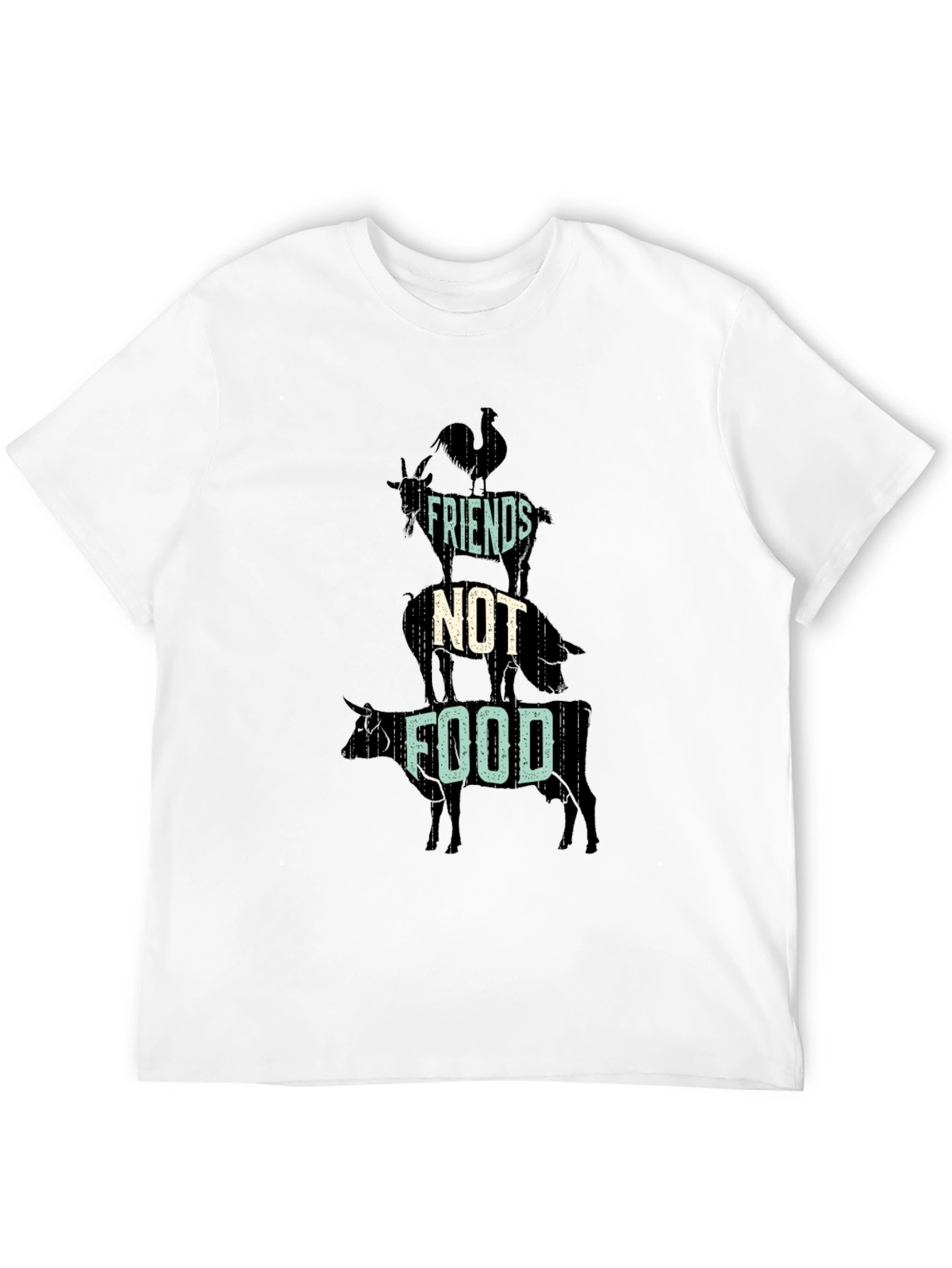 Friends Not Food T-Shirt - Vegan Animal Lover Tee