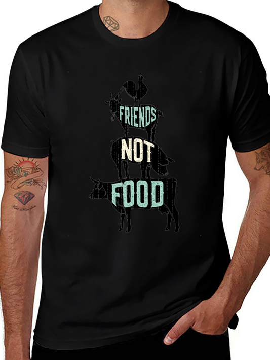 Friends Not Food T-Shirt - Vegan Animal Lover Tee