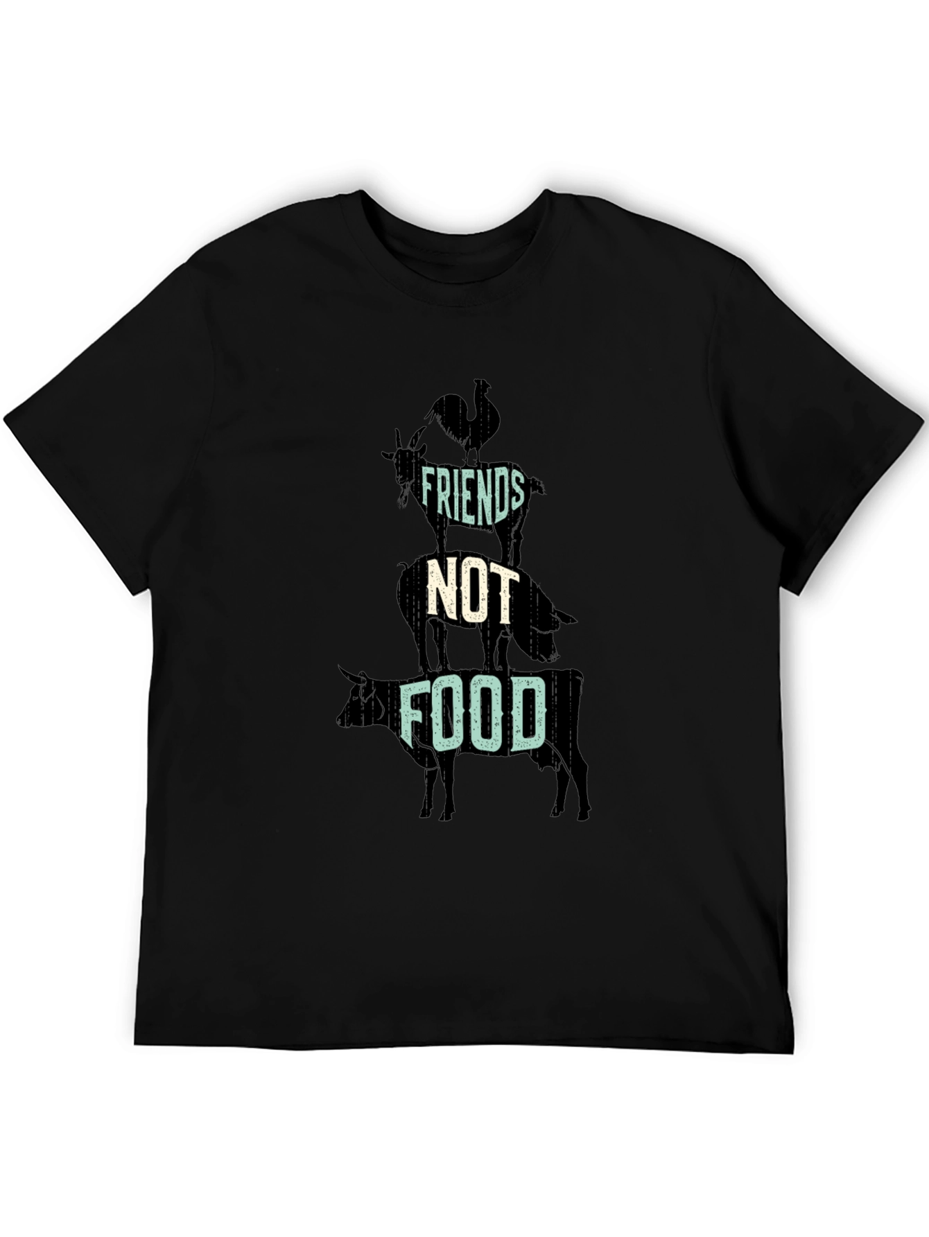 Friends Not Food T-Shirt - Vegan Animal Lover Tee