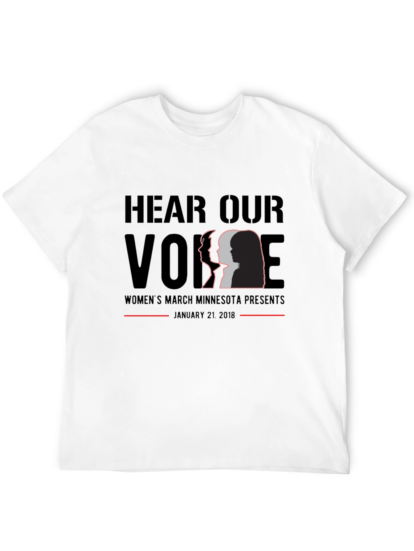Hear Our Voice Womens March Black T-Shirt