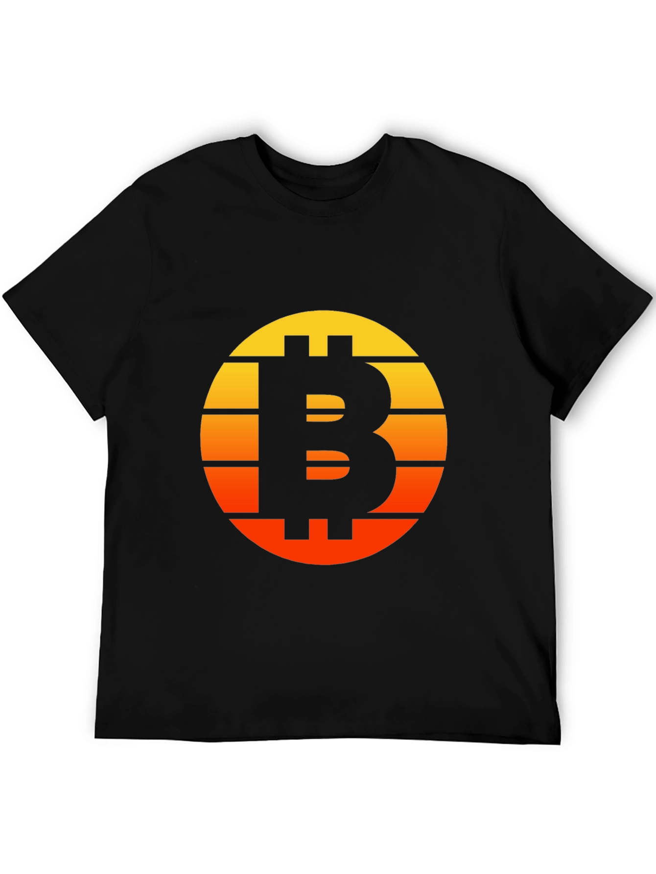 Bitcoin Sunset Graphic Tee - Black Crypto Shirt