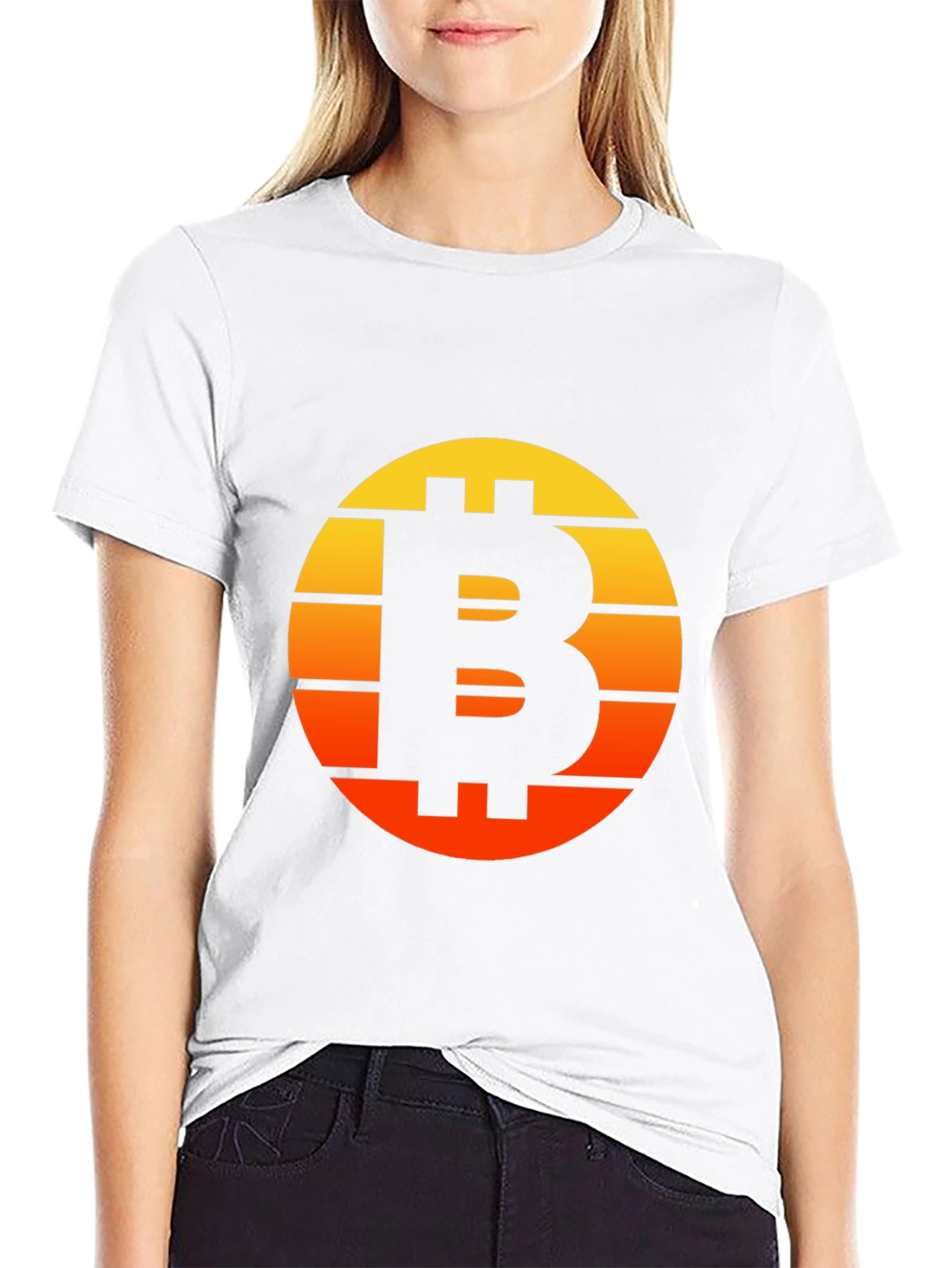 Bitcoin Sunset Graphic Tee - Black Crypto Shirt