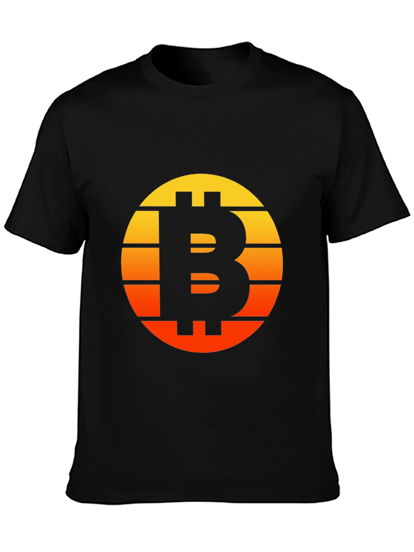 Bitcoin Sunset Graphic Tee - Black Crypto Shirt