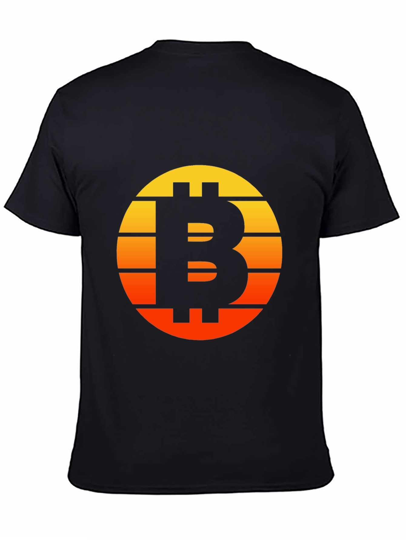 Bitcoin Sunset Graphic Tee - Black Crypto Shirt
