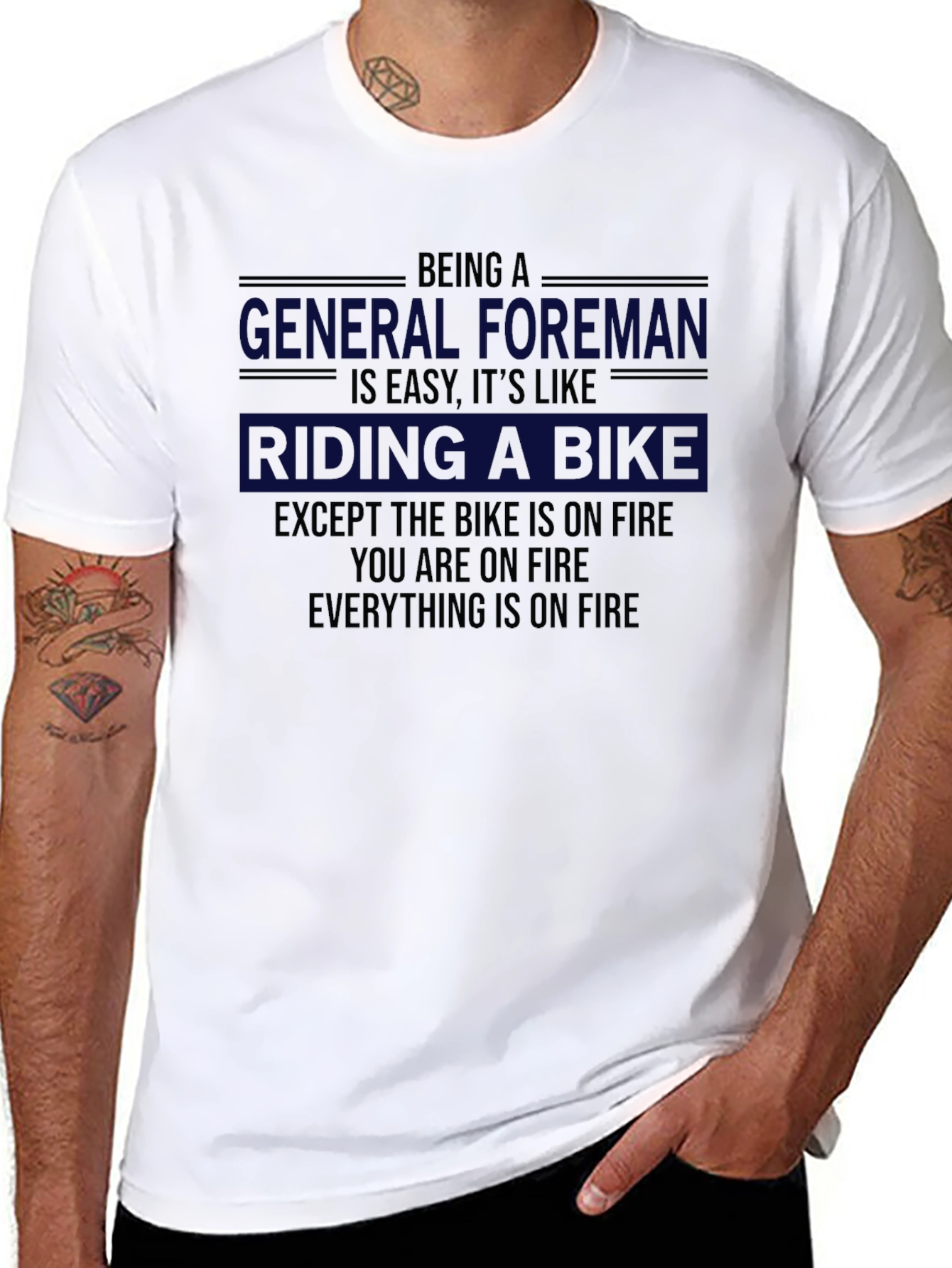 Funny General Foreman On Fire T-Shirt