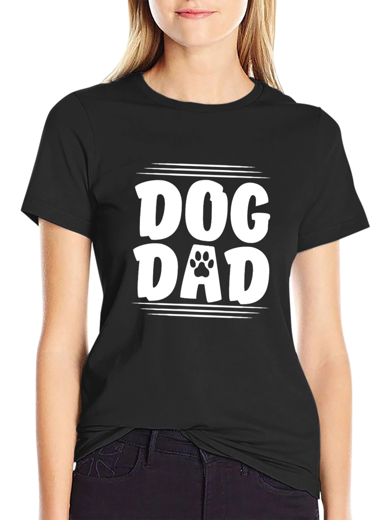Dog Dad T-Shirt - Paw Print Design