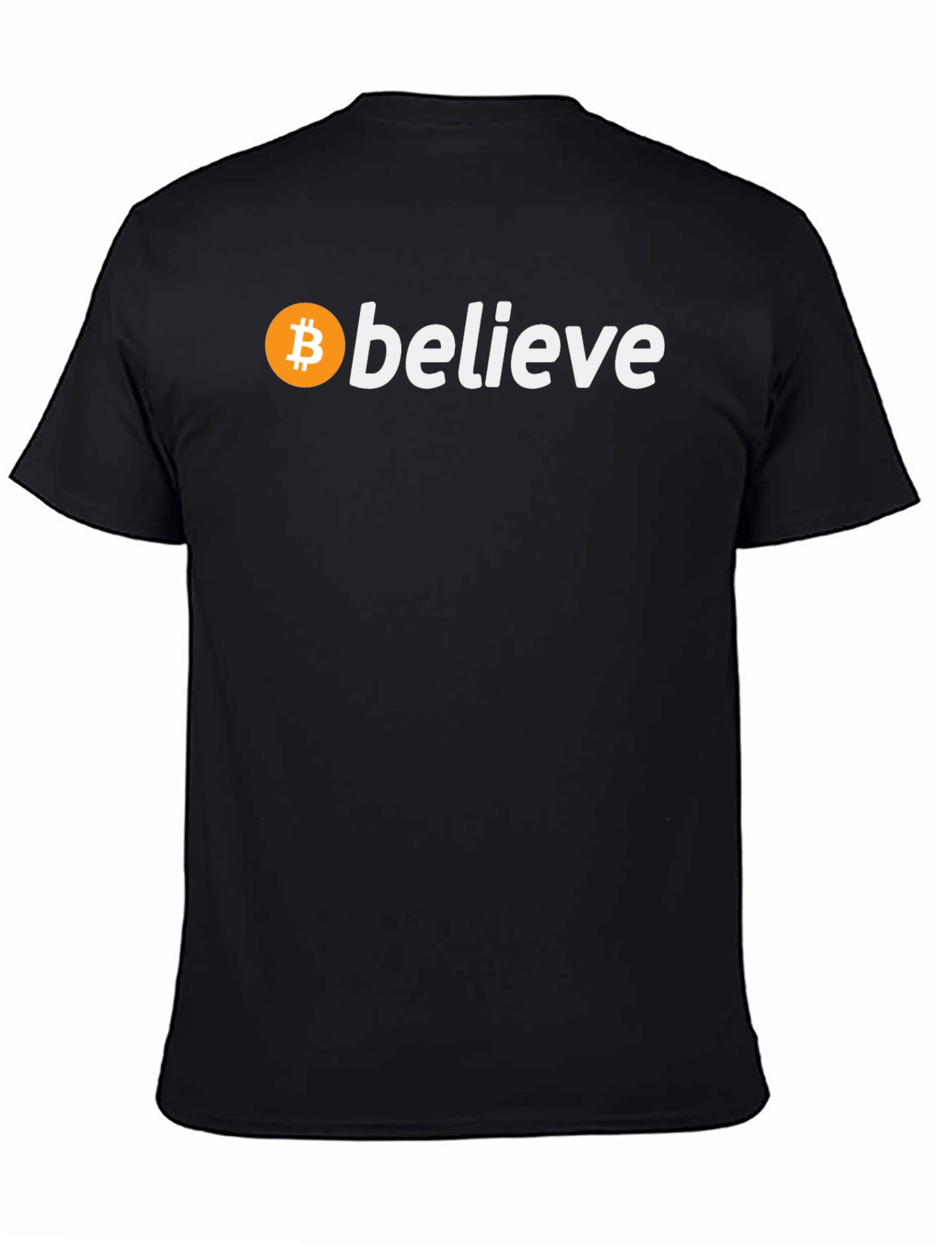 Believe in Bitcoin Black T-Shirt Crypto Fan