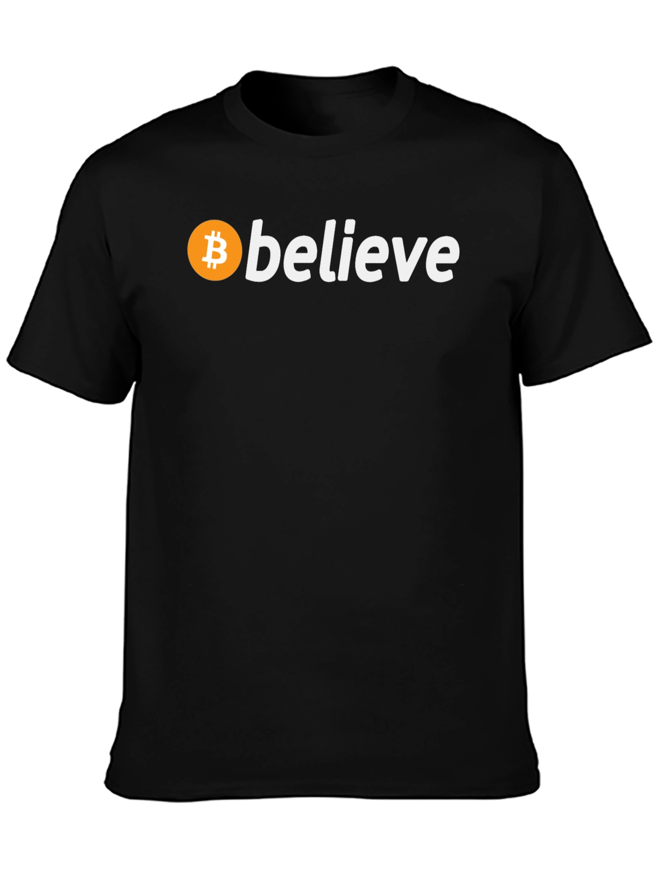 Believe in Bitcoin Black T-Shirt Crypto Fan
