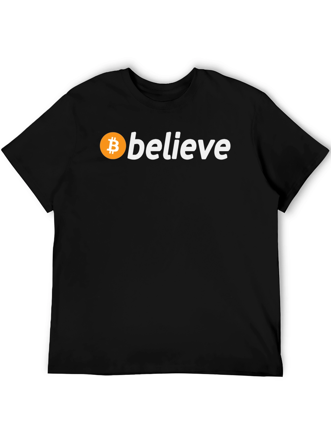 Believe in Bitcoin Black T-Shirt Crypto Fan