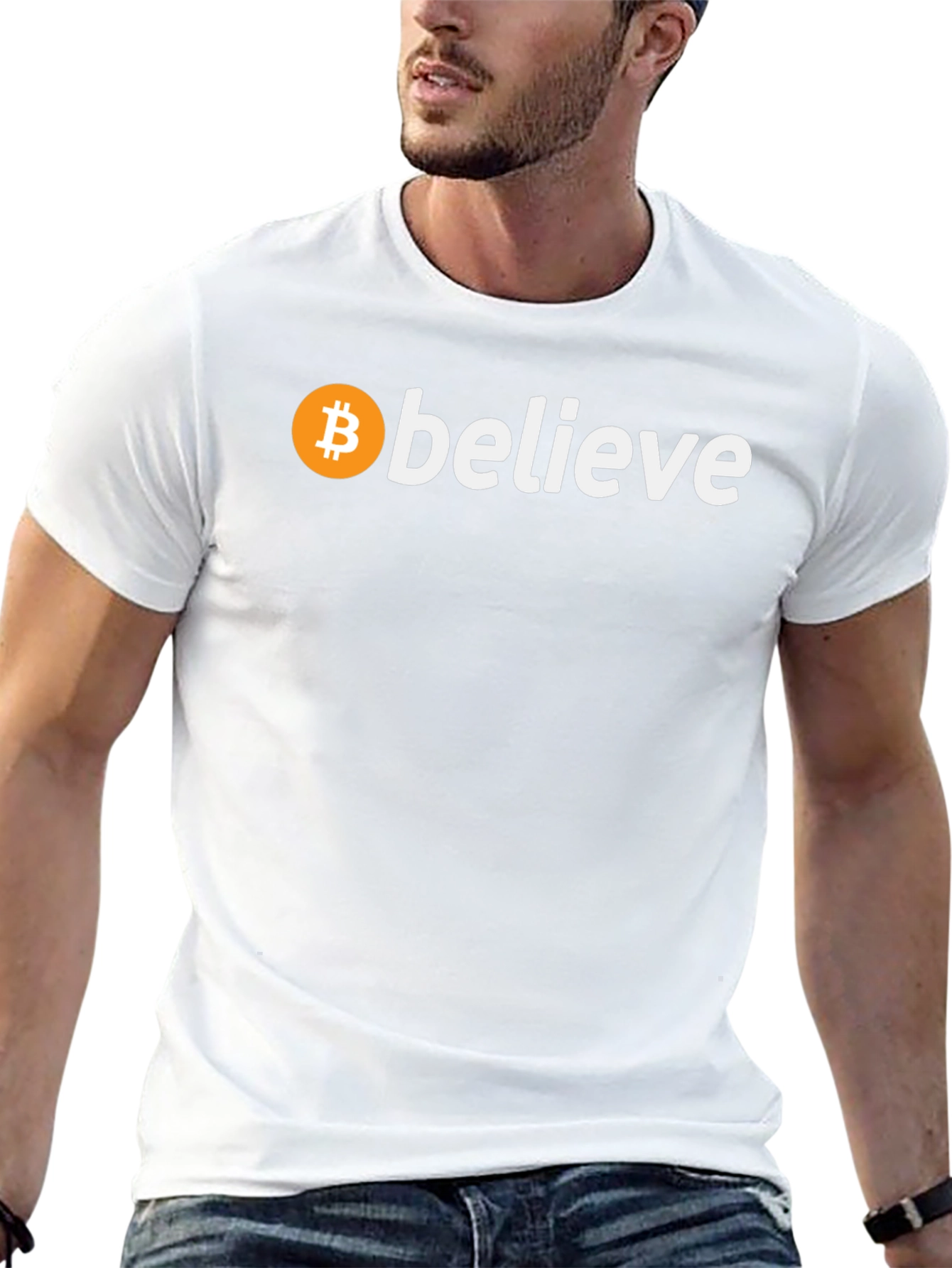 Believe in Bitcoin Black T-Shirt Crypto Fan