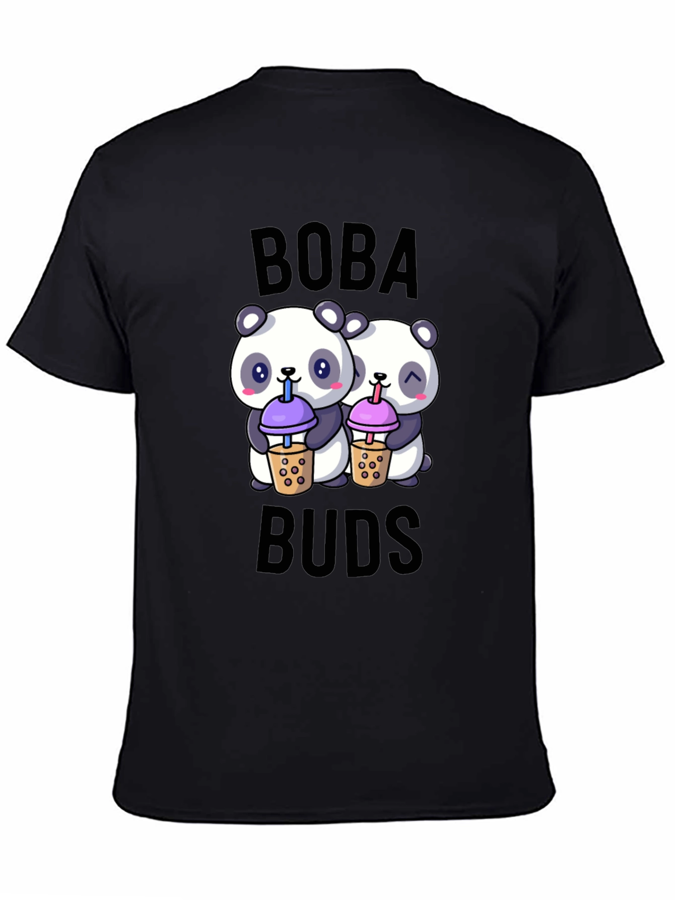 Boba Buds Panda T-Shirt: Cute Bubble Tea Lover Tee