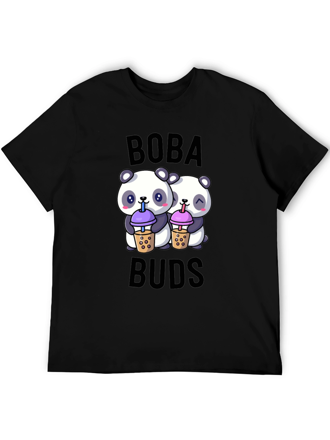 Boba Buds Panda T-Shirt: Cute Bubble Tea Lover Tee