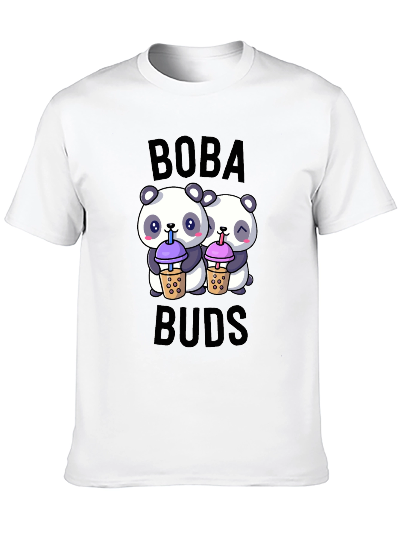Boba Buds Panda T-Shirt: Cute Bubble Tea Lover Tee