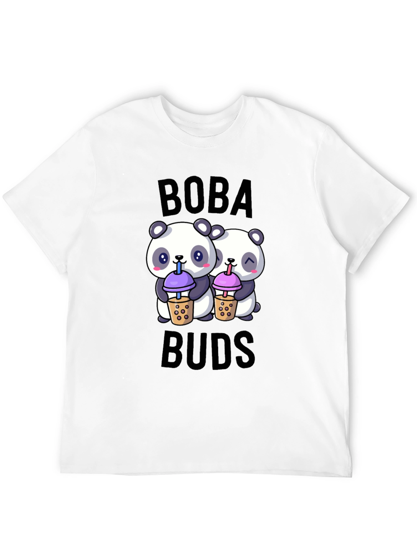Boba Buds Panda T-Shirt: Cute Bubble Tea Lover Tee