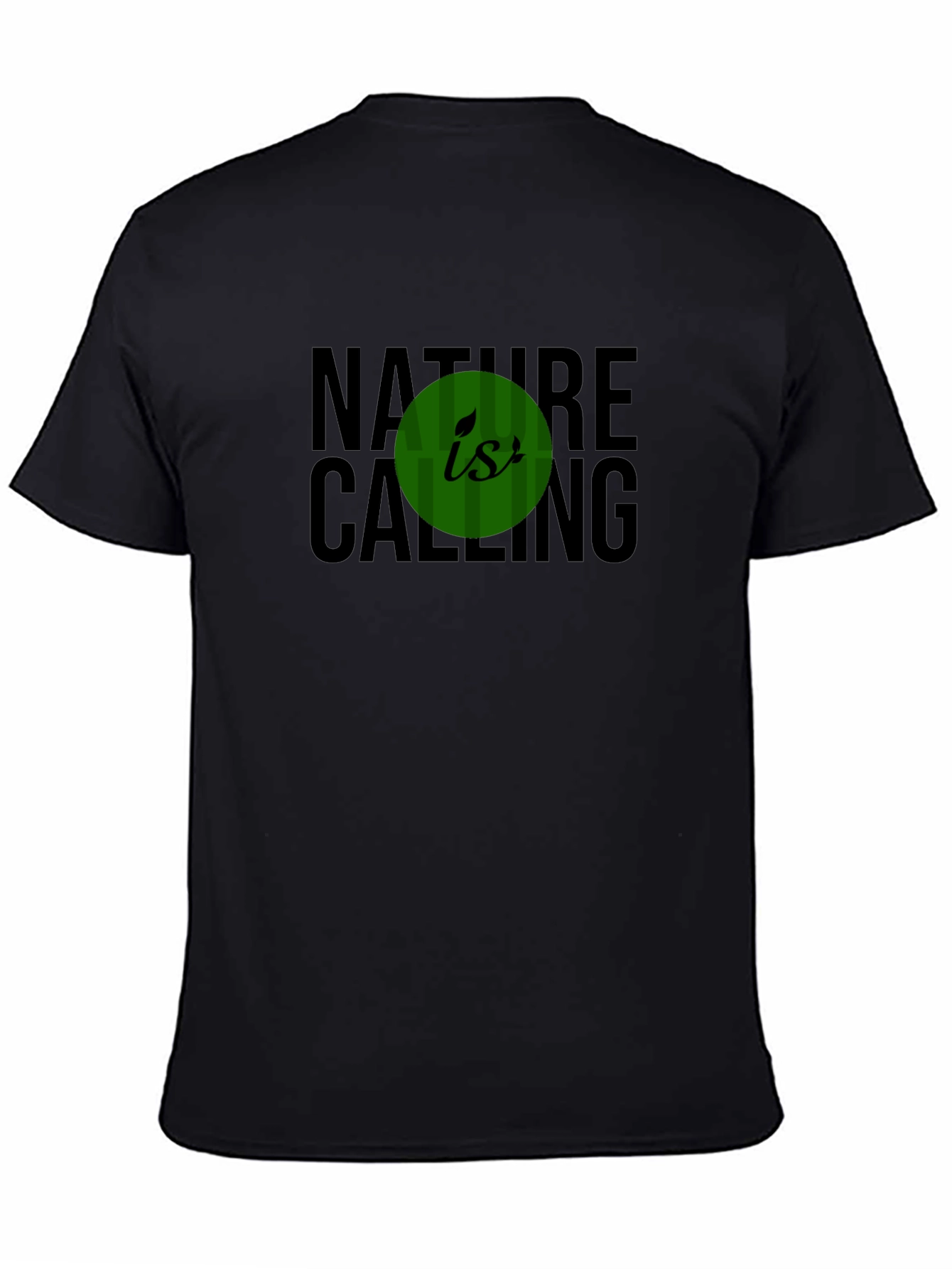 Nature is Calling Graphic Tee - Black
