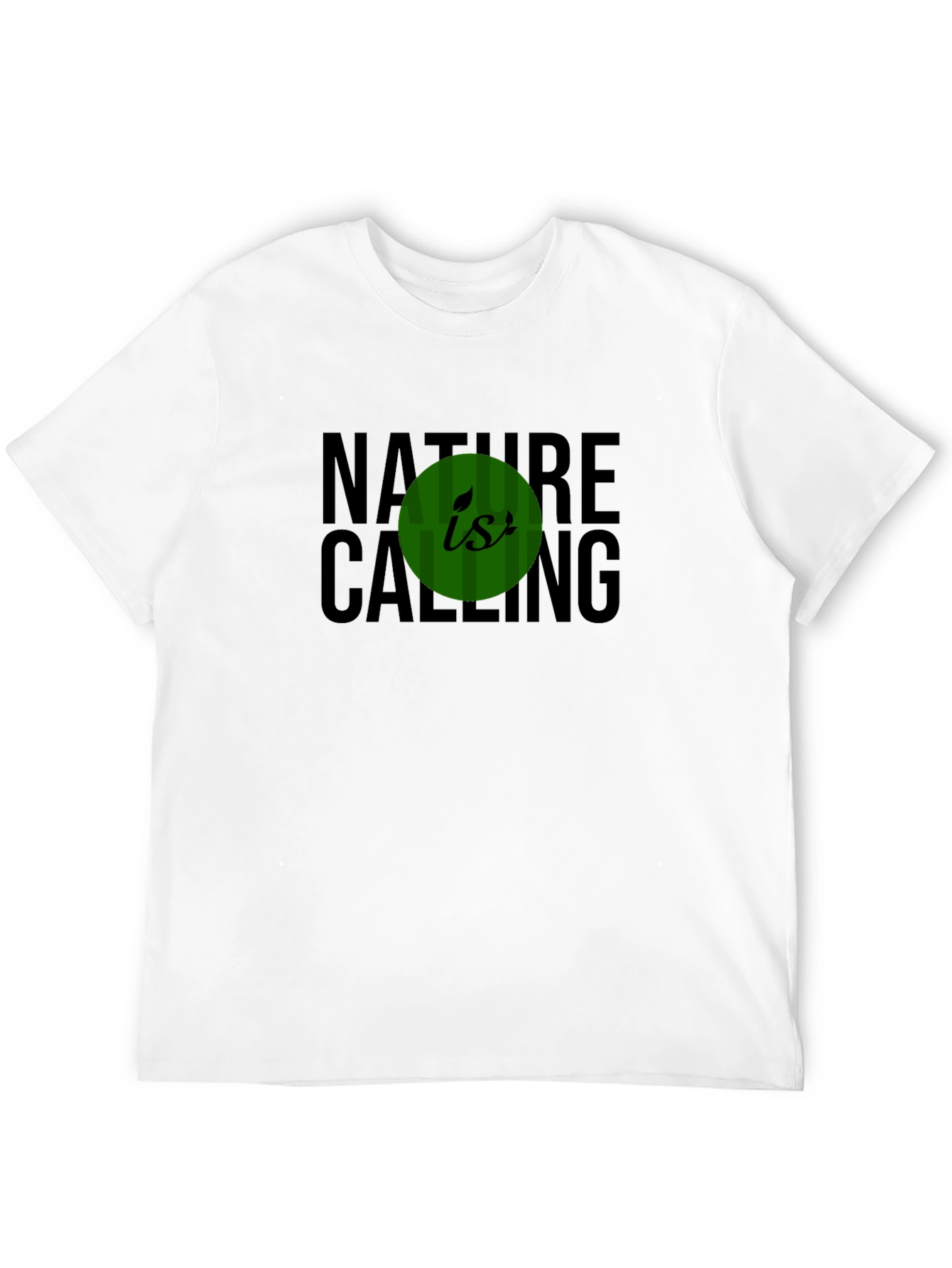 Nature is Calling Graphic Tee - Black