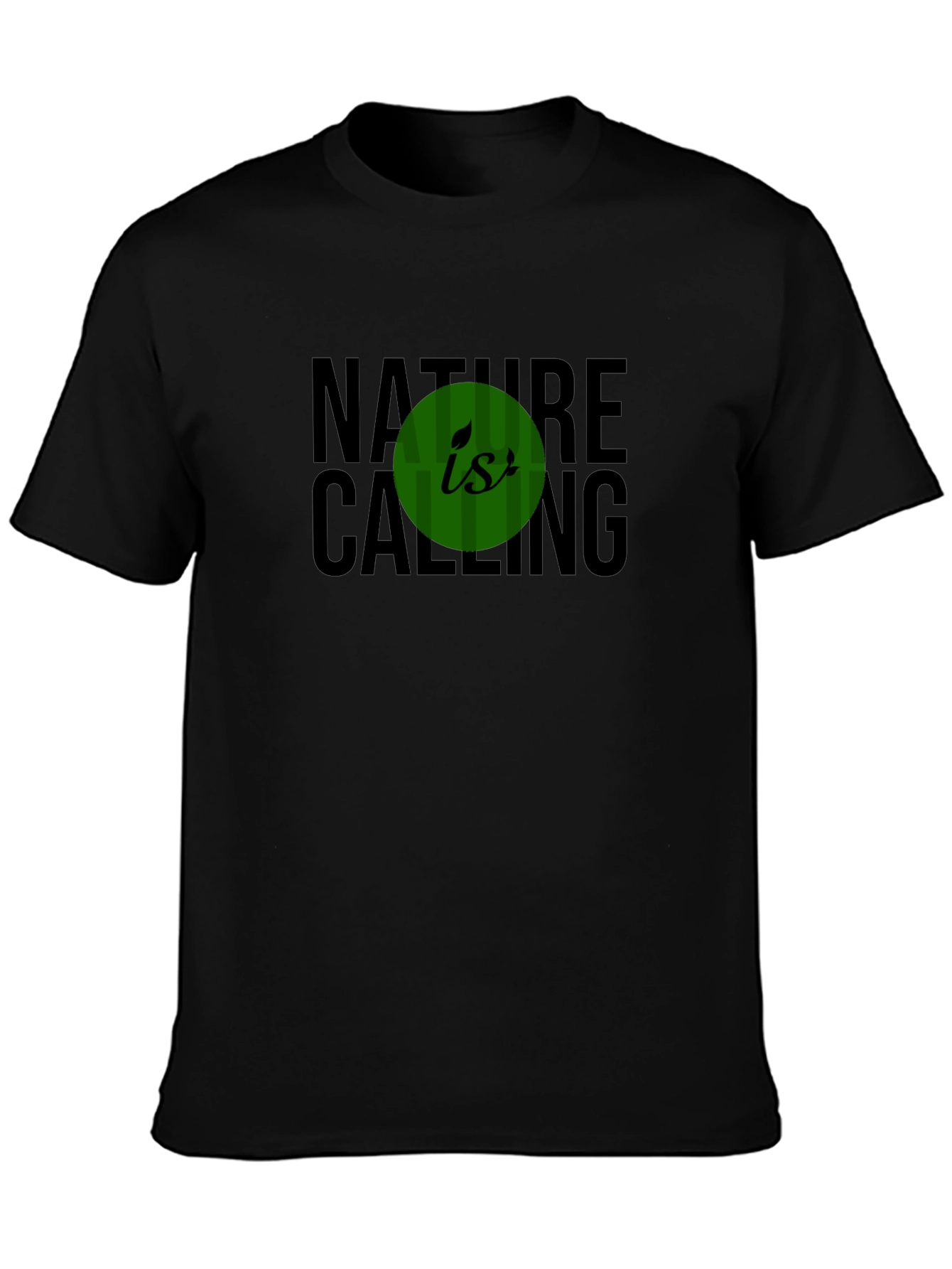 Nature is Calling Graphic Tee - Black