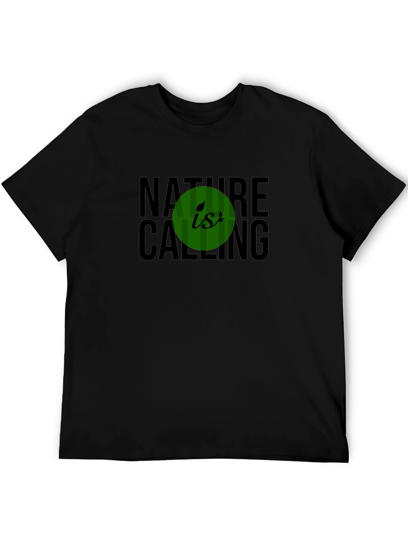 Nature is Calling Graphic Tee - Black