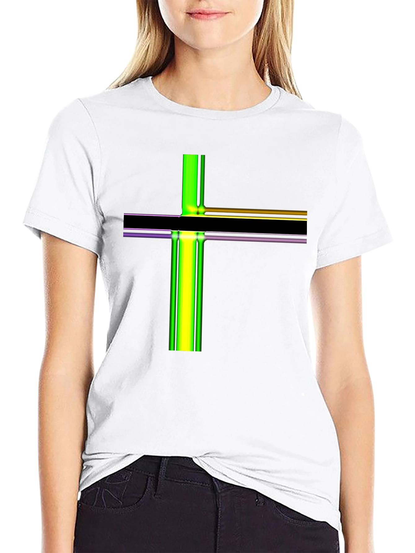 Abstract Line Art Graphic T-Shirt