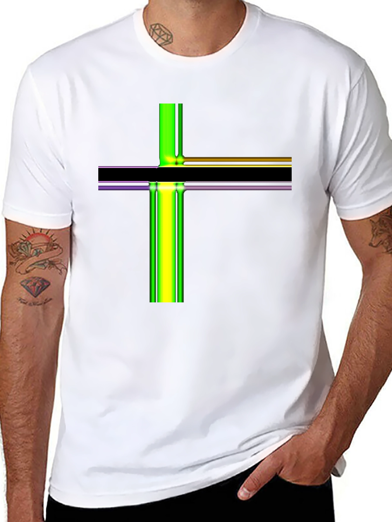 Abstract Line Art Graphic T-Shirt