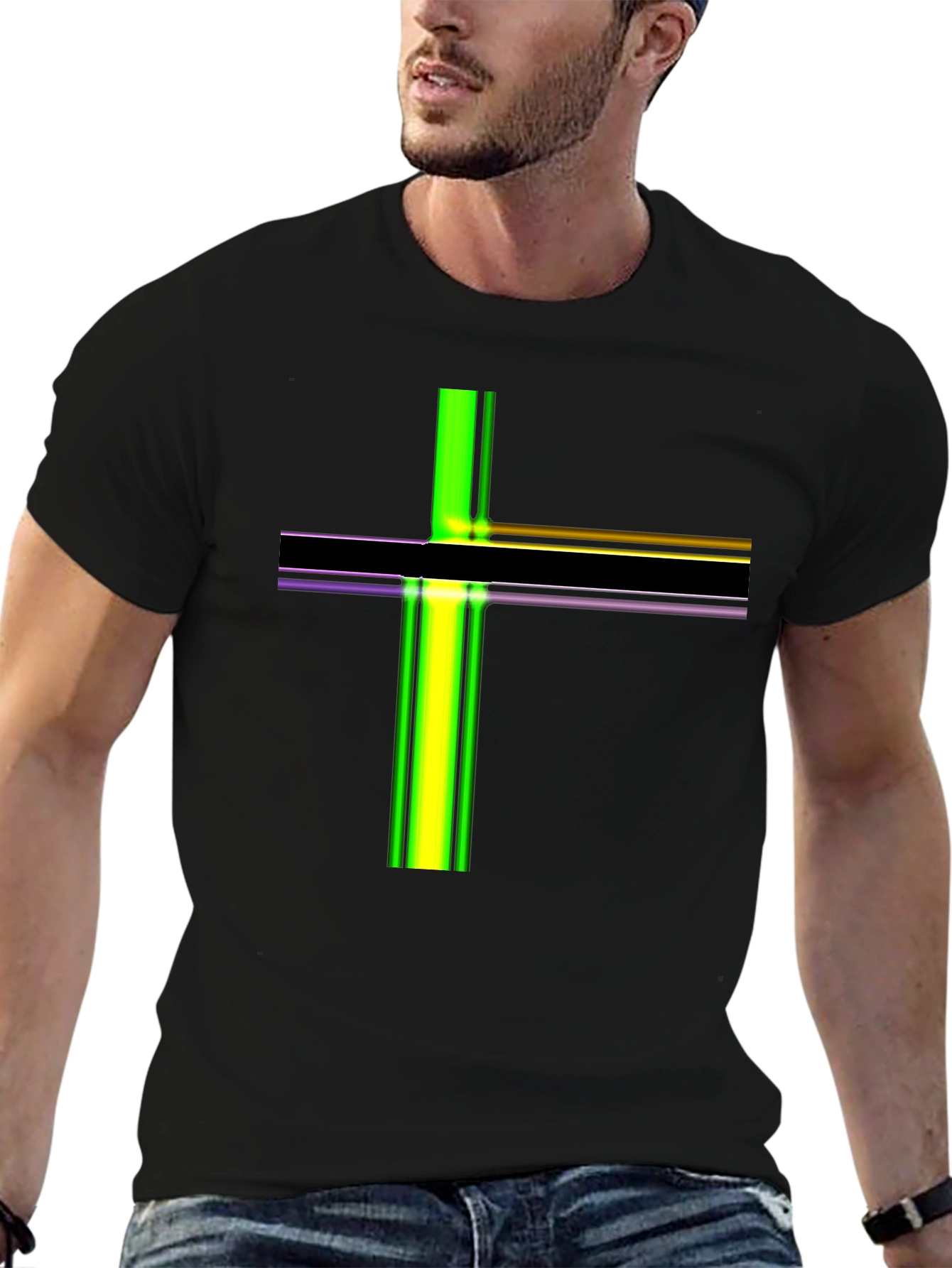 Abstract Line Art Graphic T-Shirt