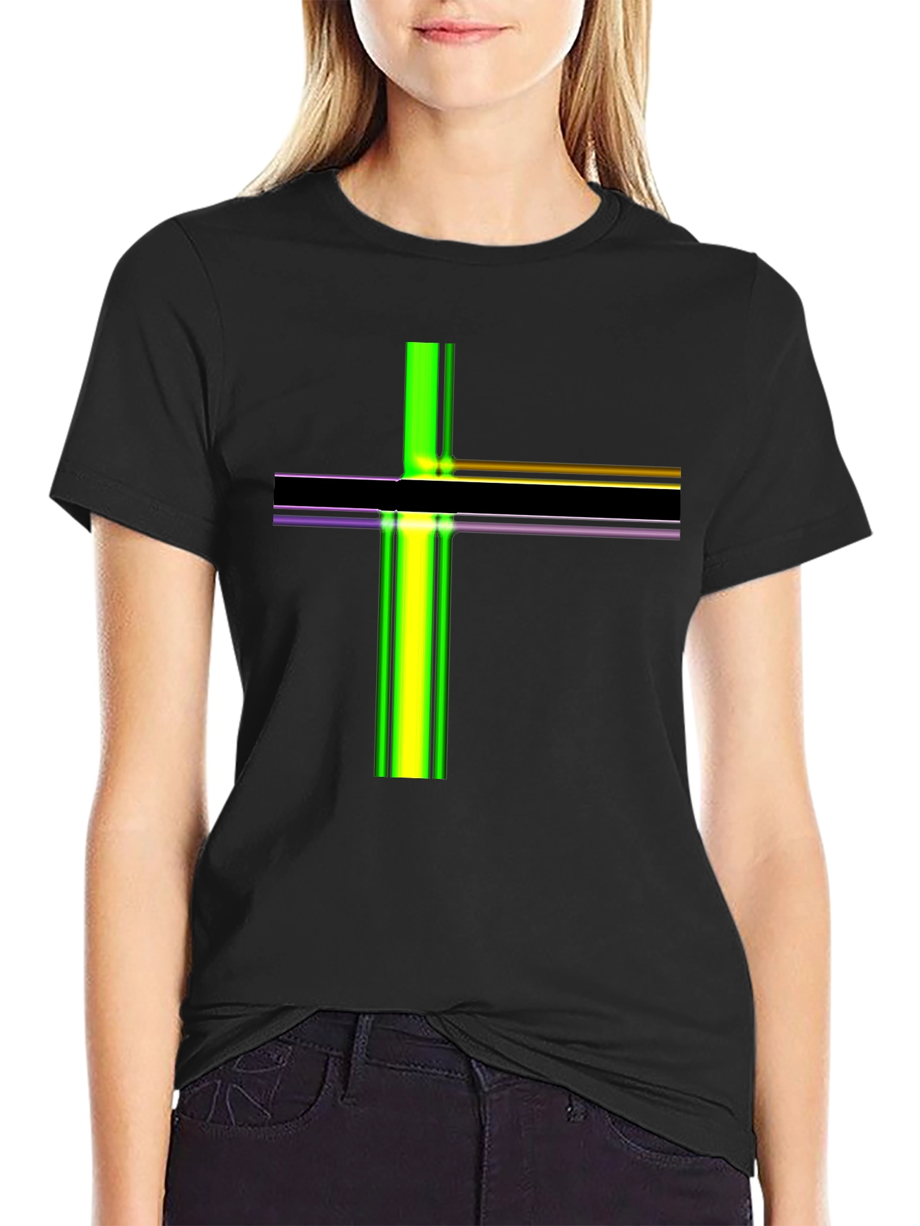 Abstract Line Art Graphic T-Shirt