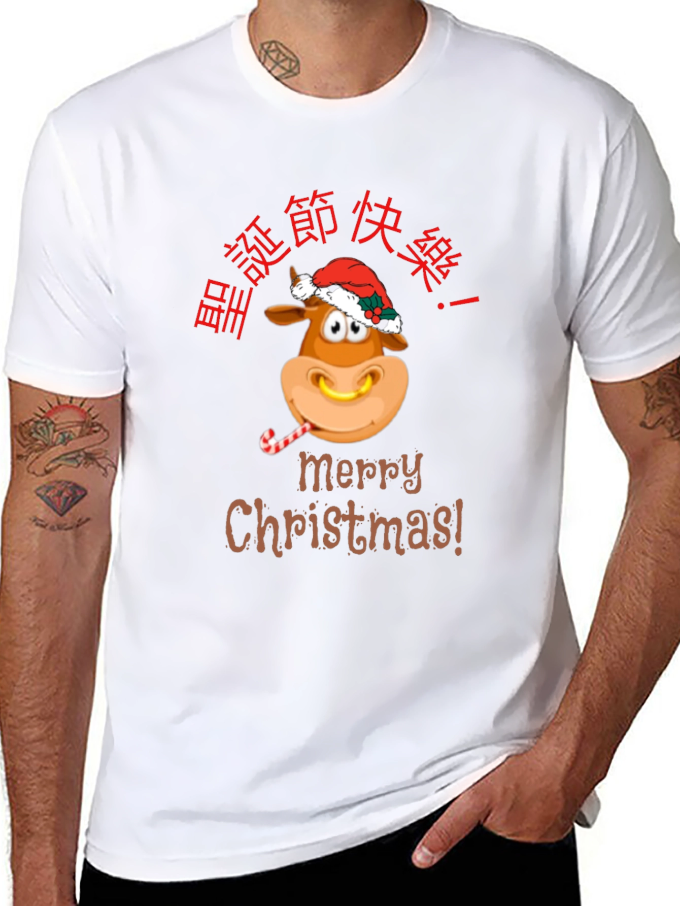 Festive Christmas Ox T-Shirt