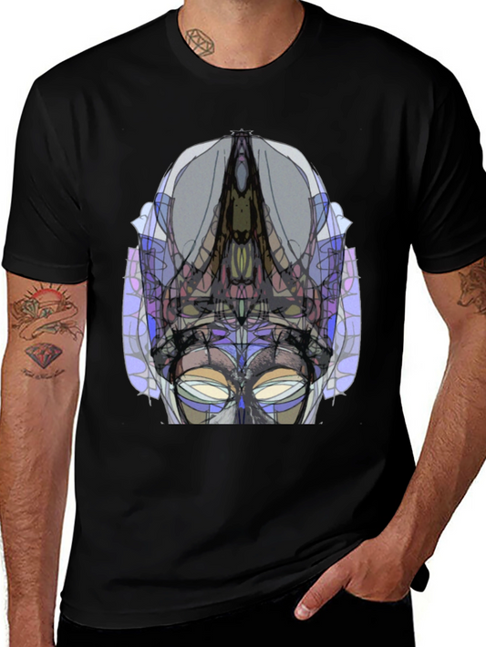 Abstract Geometric Graphic Tee - Modern Art Shirt