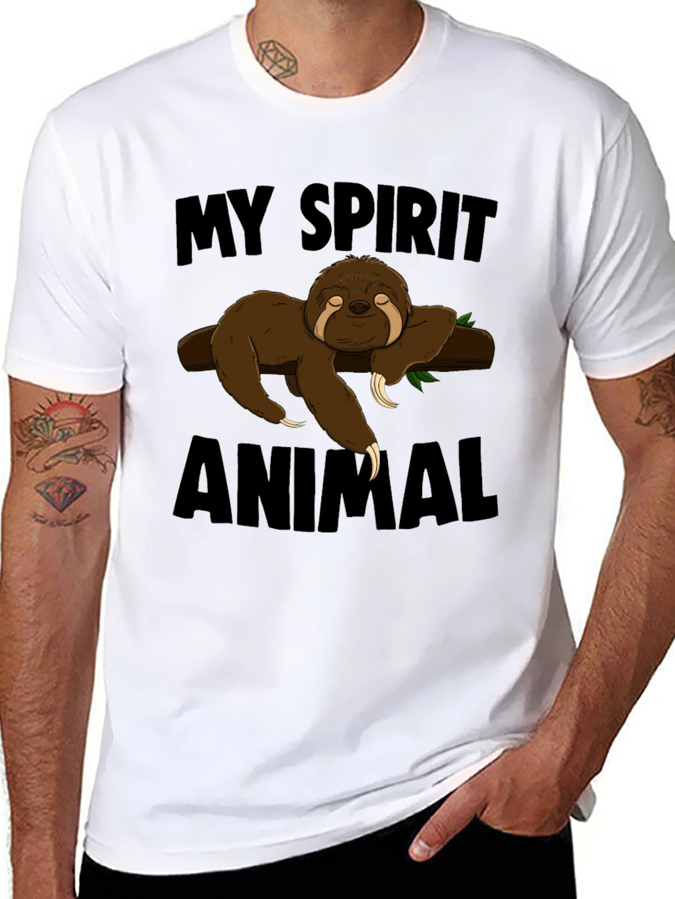 My Spirit Animal Sloth T-Shirt Funny Graphic Tee