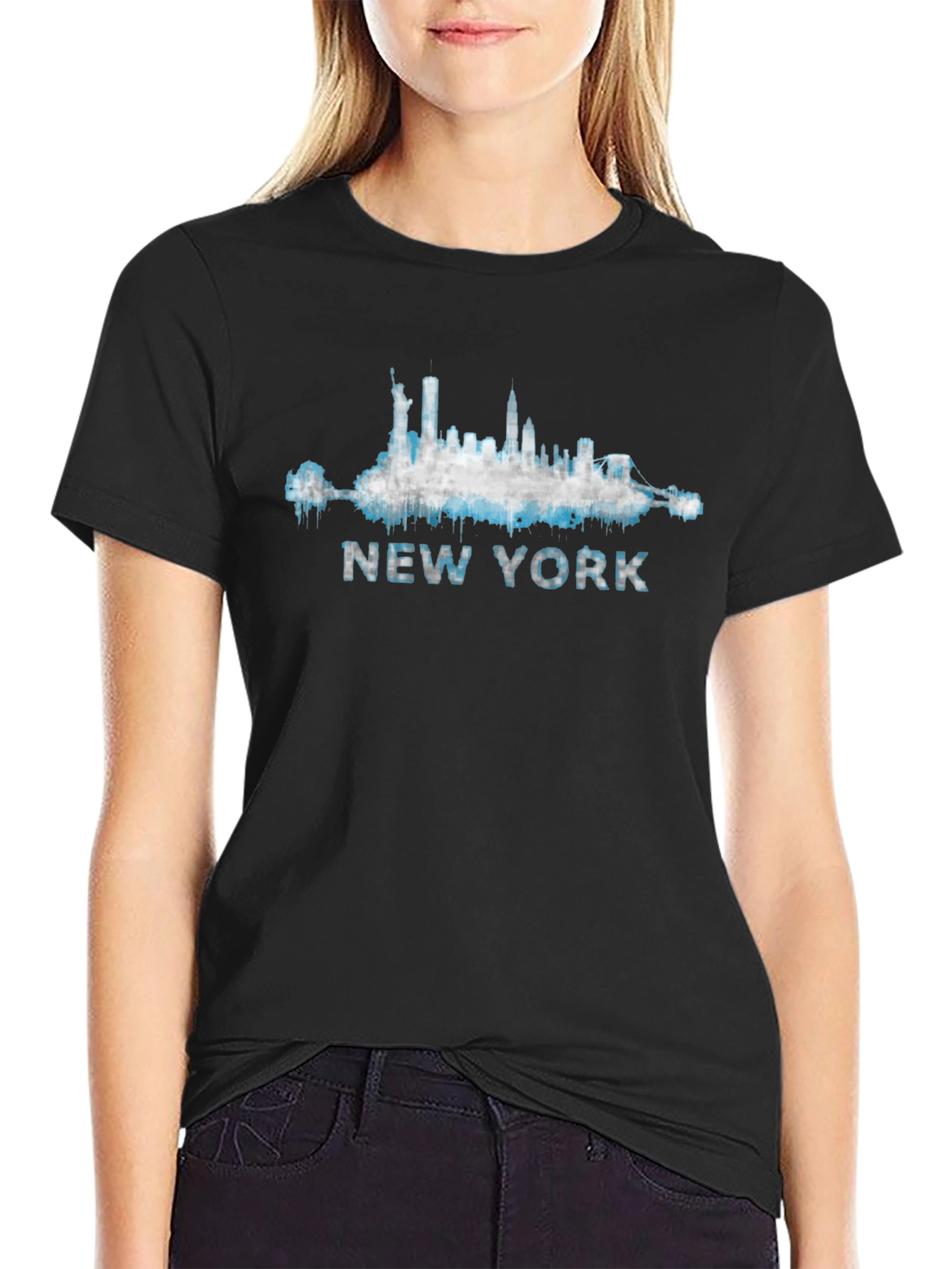 New York Skyline Mens Graphic T-Shirt