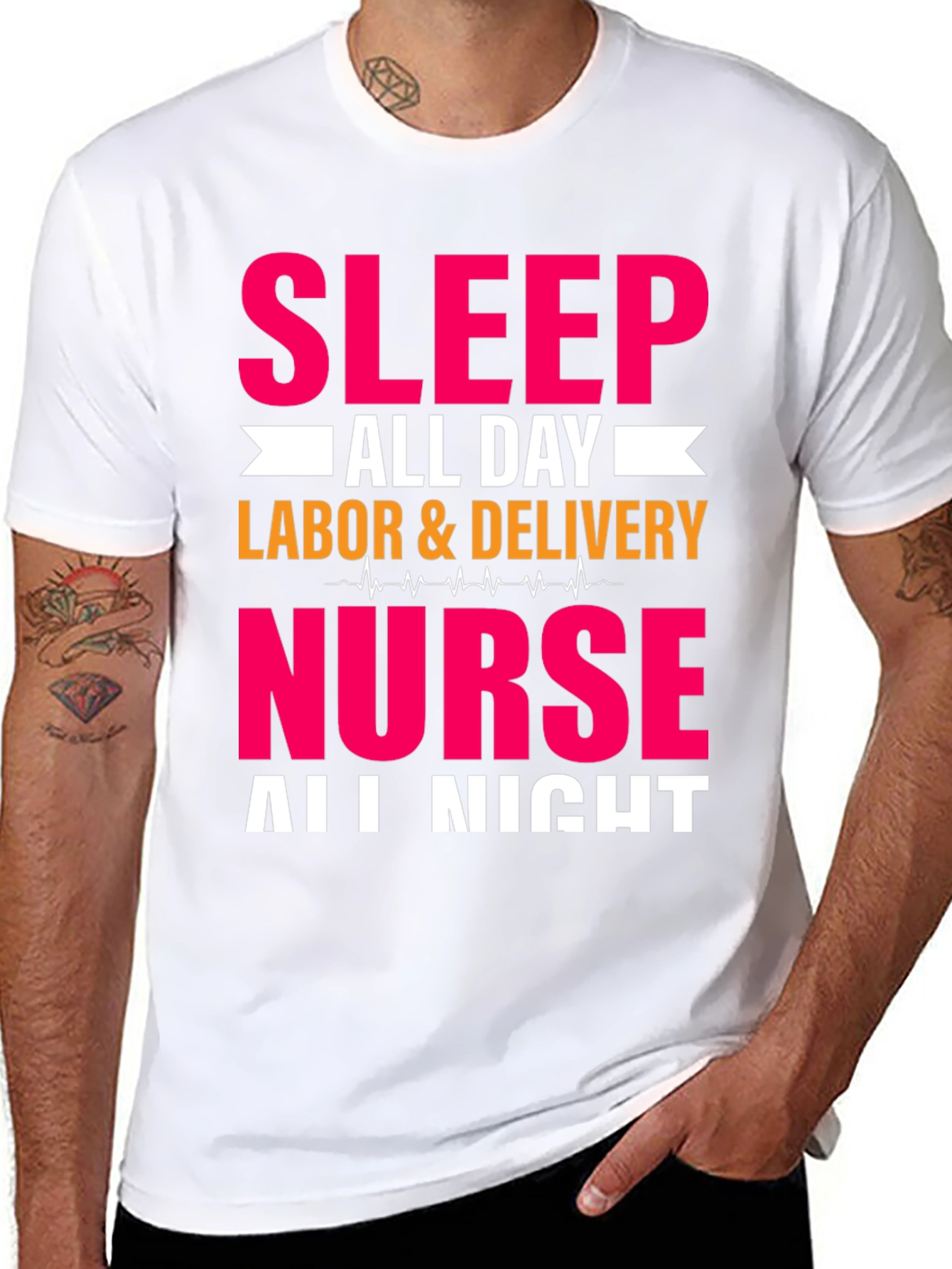 Sleep All Day Nurse T-Shirt