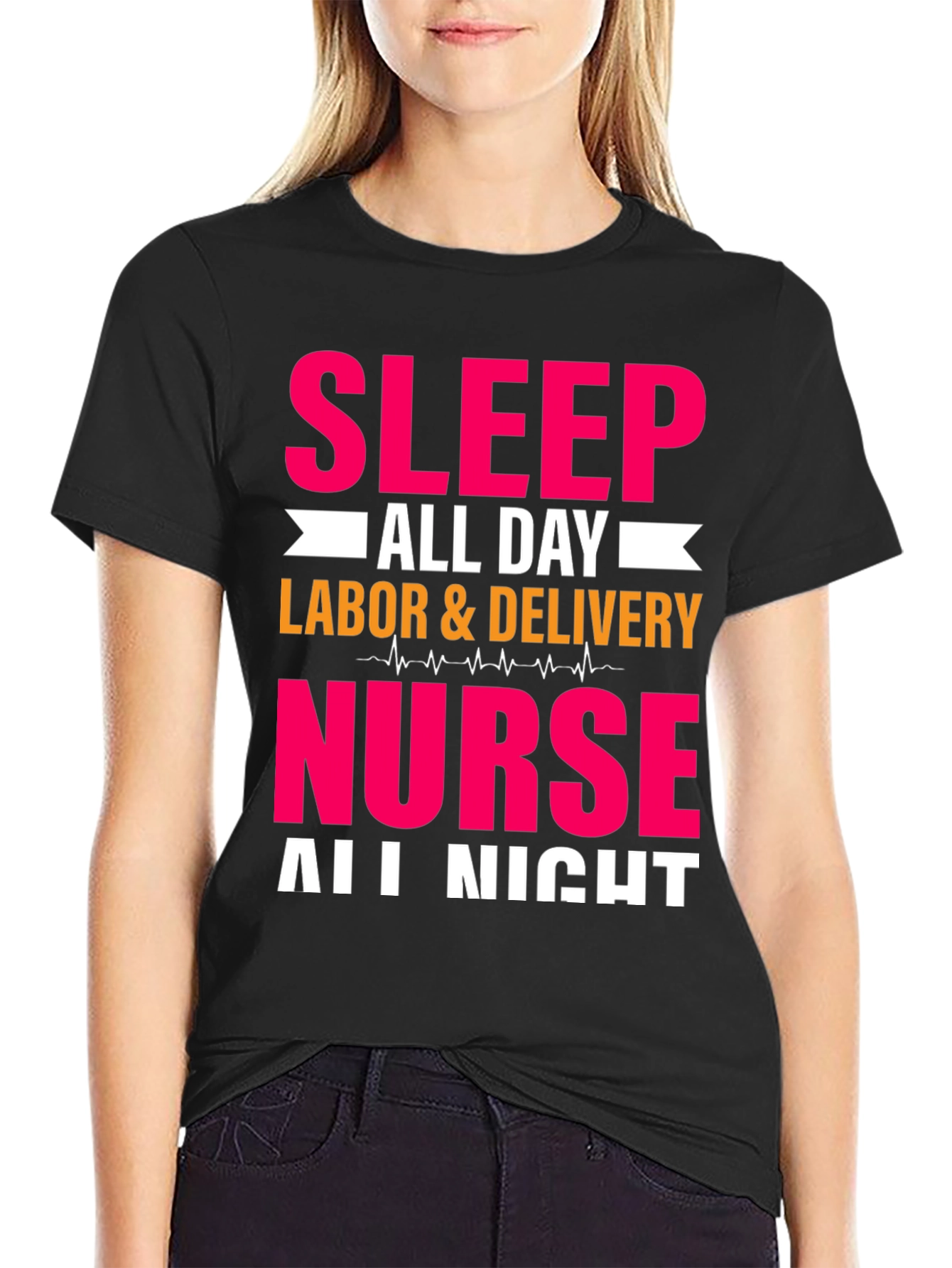 Sleep All Day Nurse T-Shirt