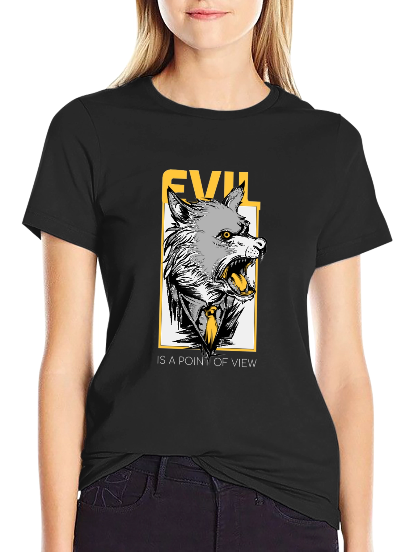 Evil Point of View Wolf Graphic Tee