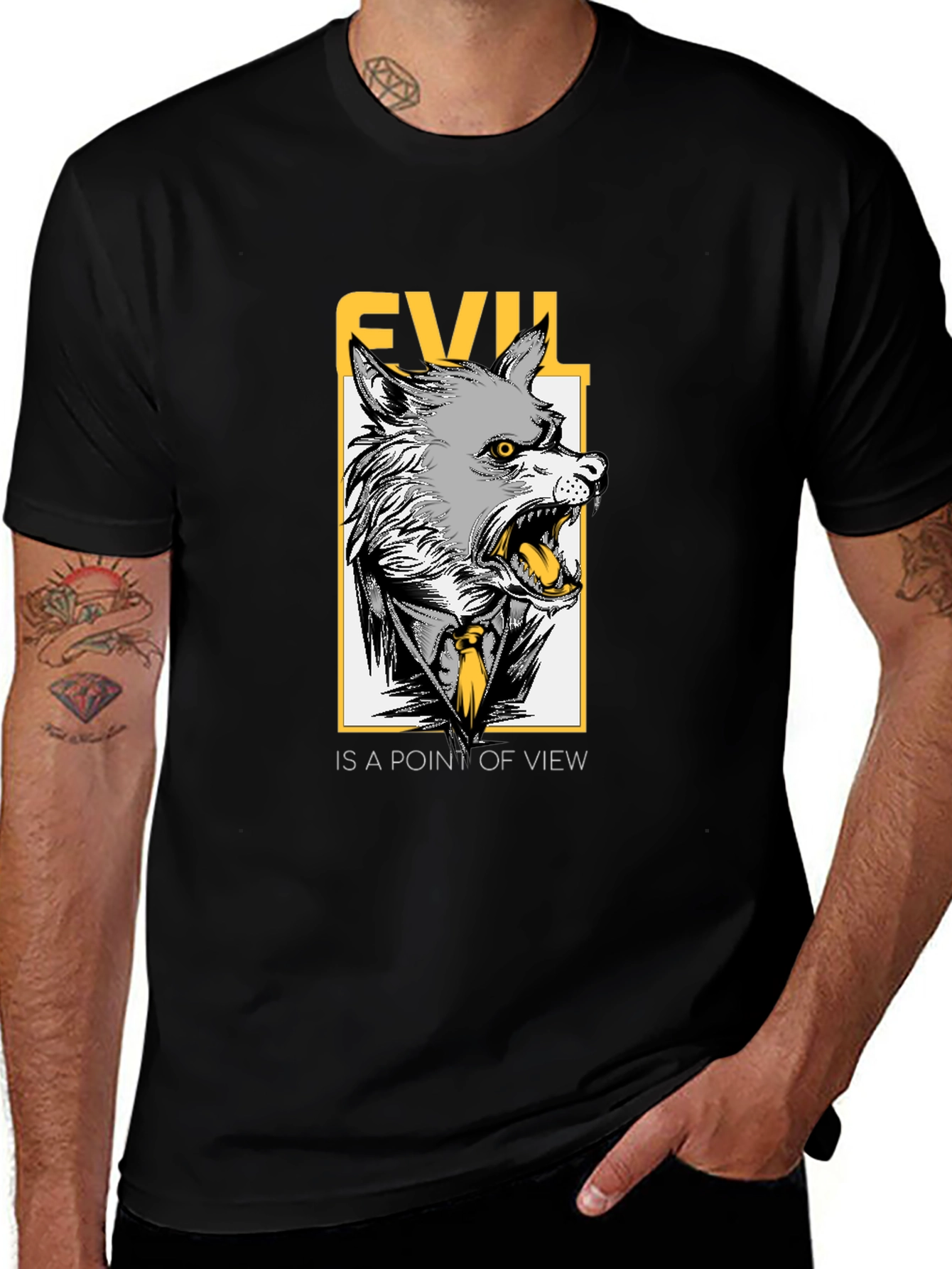 Evil Point of View Wolf Graphic Tee