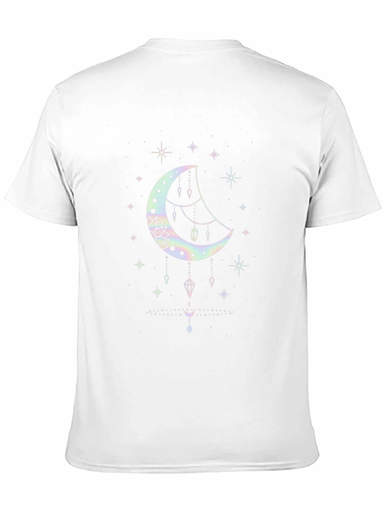 Mystical Moon Graphic Tee - Black Cotton Blend