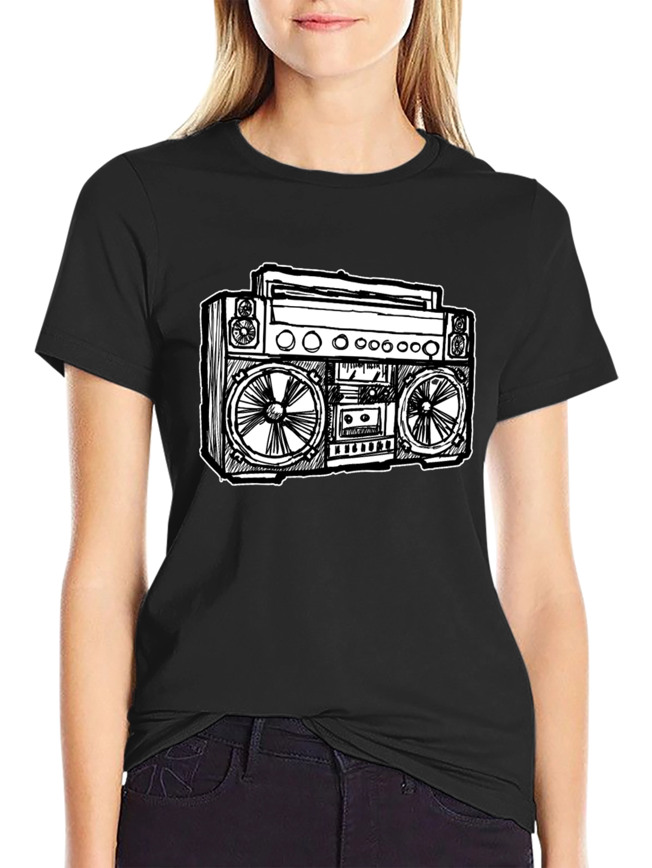 Retro Boombox Graphic T-Shirt