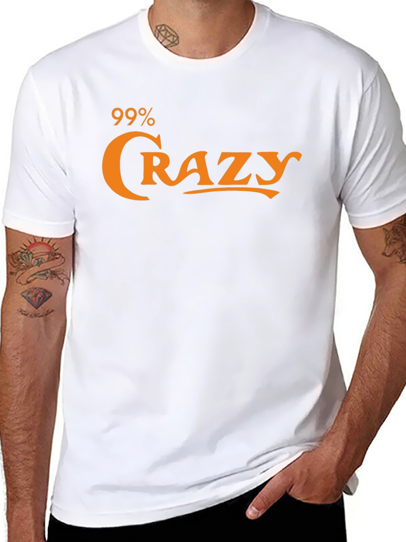 99% Crazy Graphic Tee - Bold Statement T-Shirt
