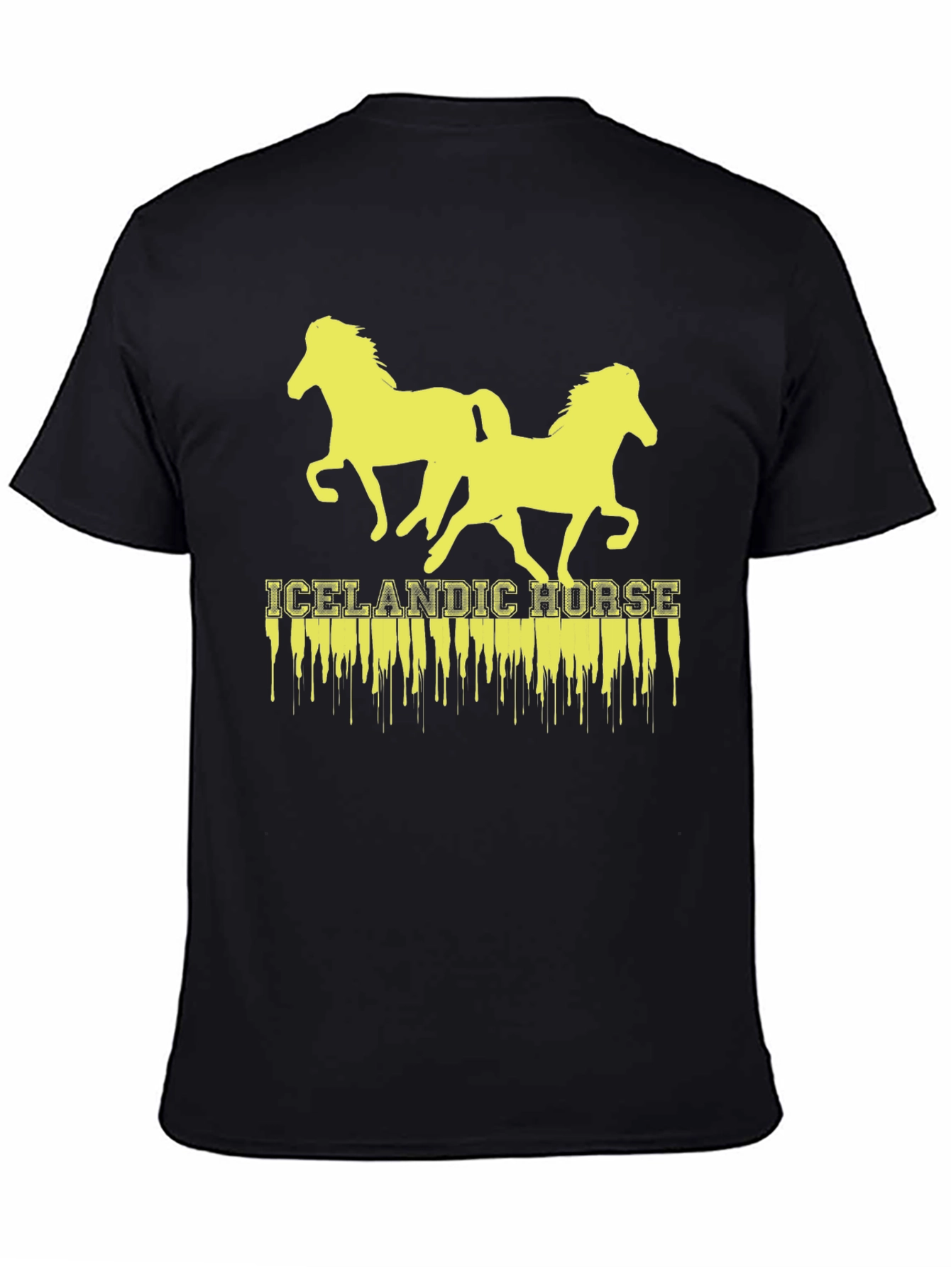 Icelandic Horse Graphic T-Shirt - Black