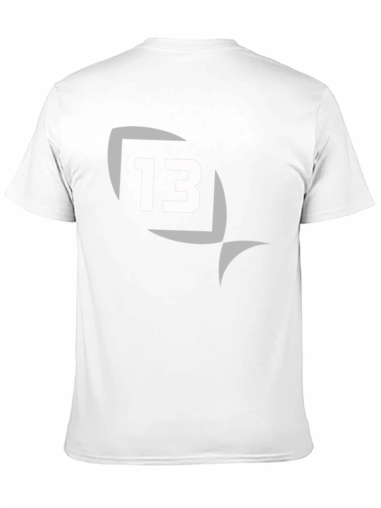 Mens Black T-Shirt with Number 13 Graphic Tee