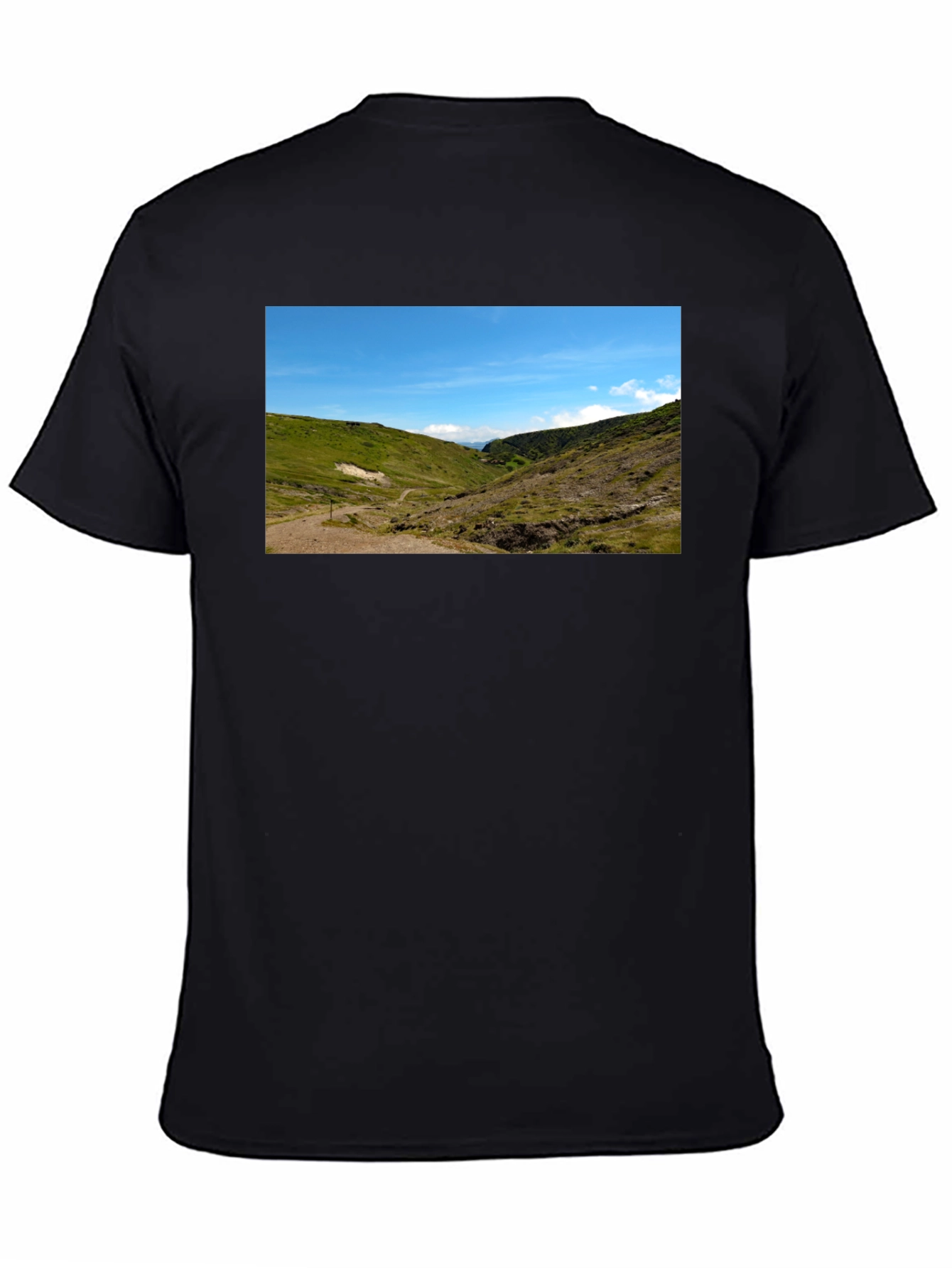 Scenic Landscape Black T-Shirt